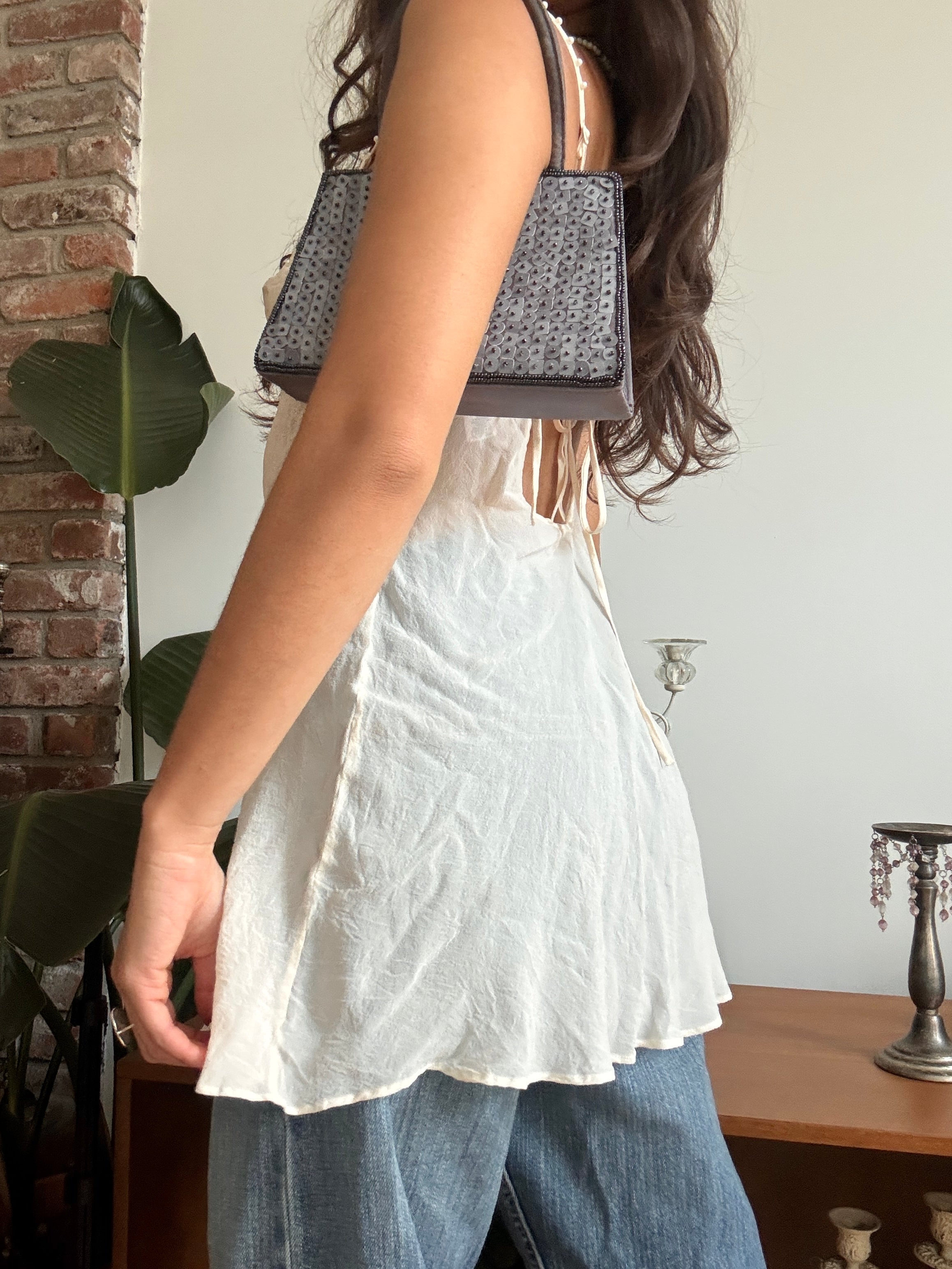Vintage 90s Silver Screen Mini Purse