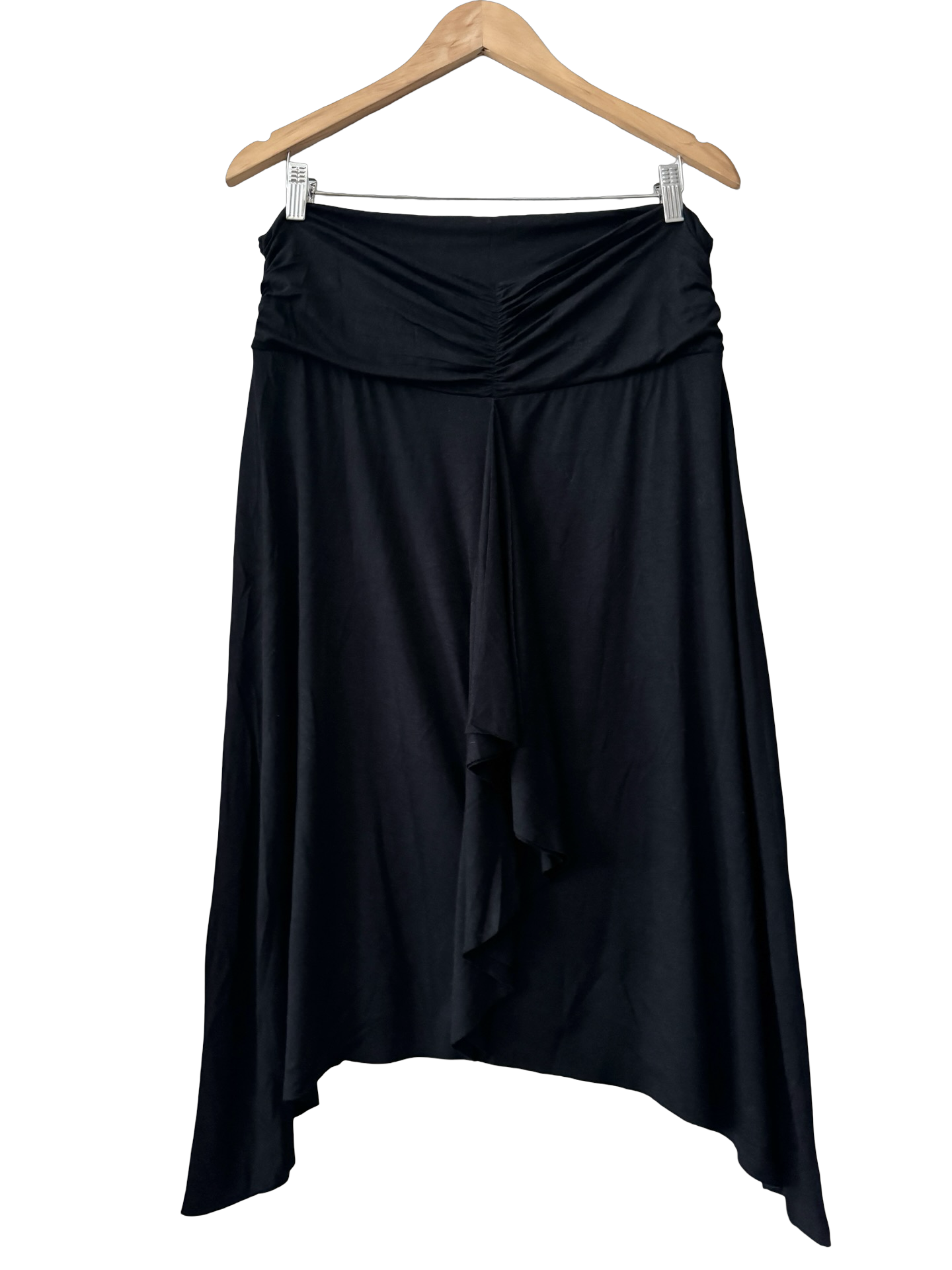 Vintage Y2K Noir Cascade Midi Skirt (M/L)