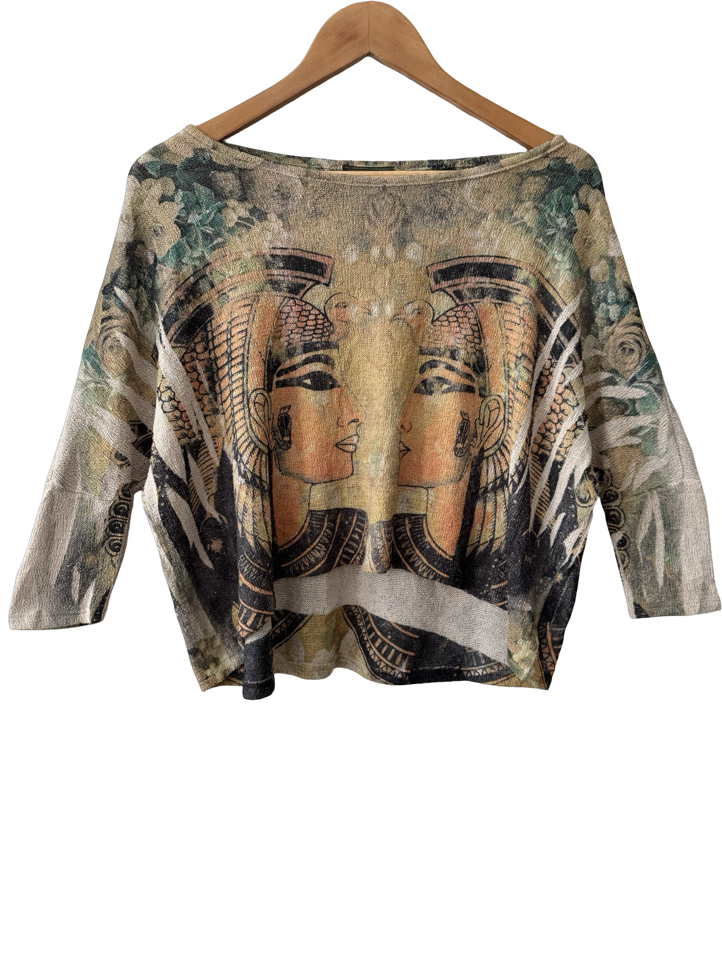 Vintage 90s Retro Graphic Knit Top (M)