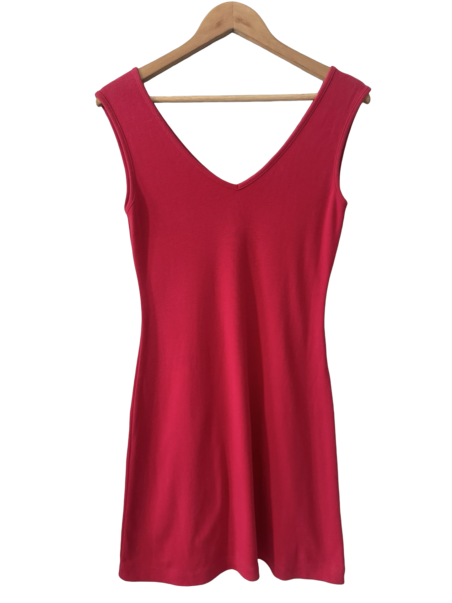 Vintage 90s Cherry Red Cotton Mini Dress (M)