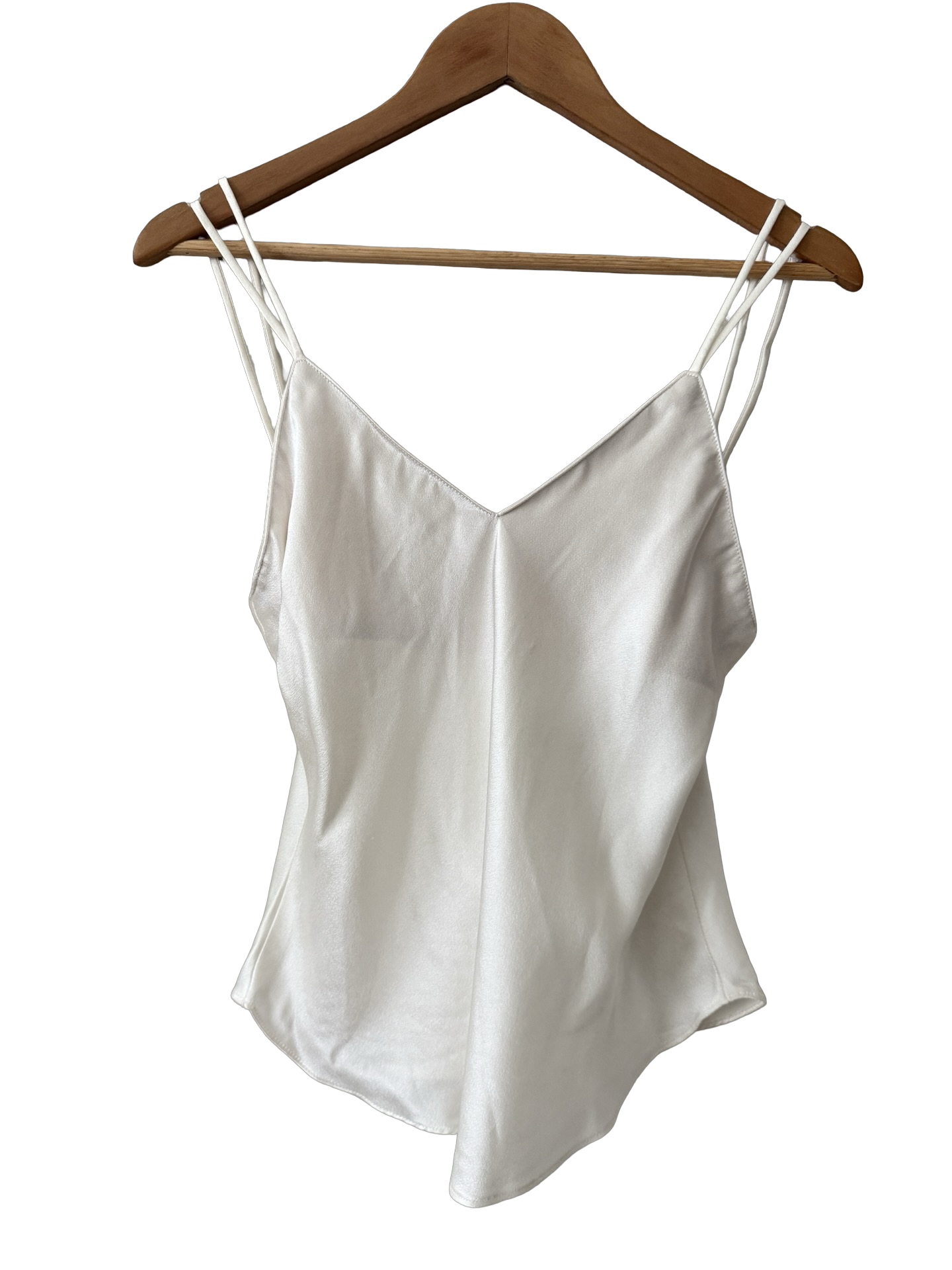 Vintage Y2K Pearl Satin Double Strap Cami (S)
