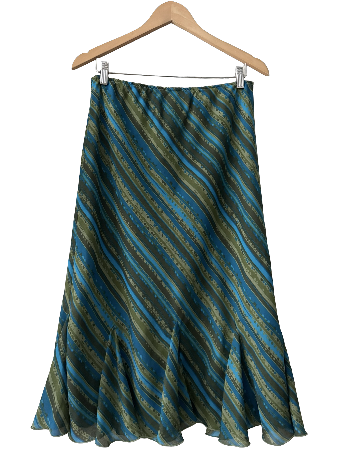 Vintage 90s Art Girl Flutter Midi Skirt (M-L)