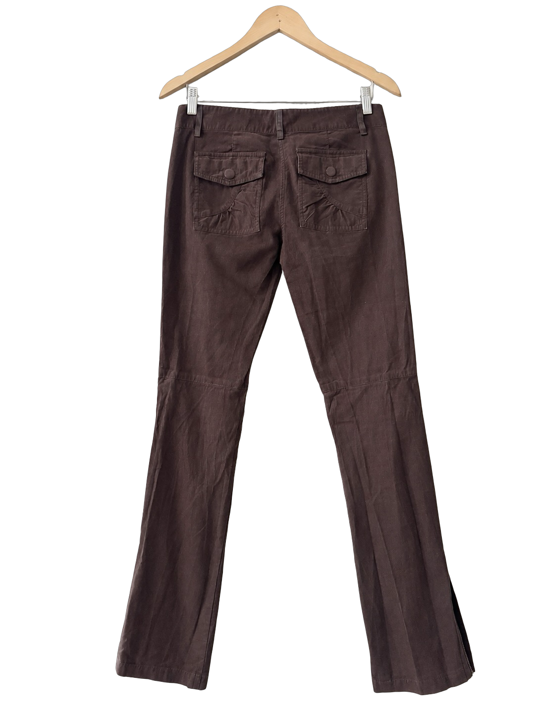 Vintage Y2K Downtown Zip Ankle Trousers (S)