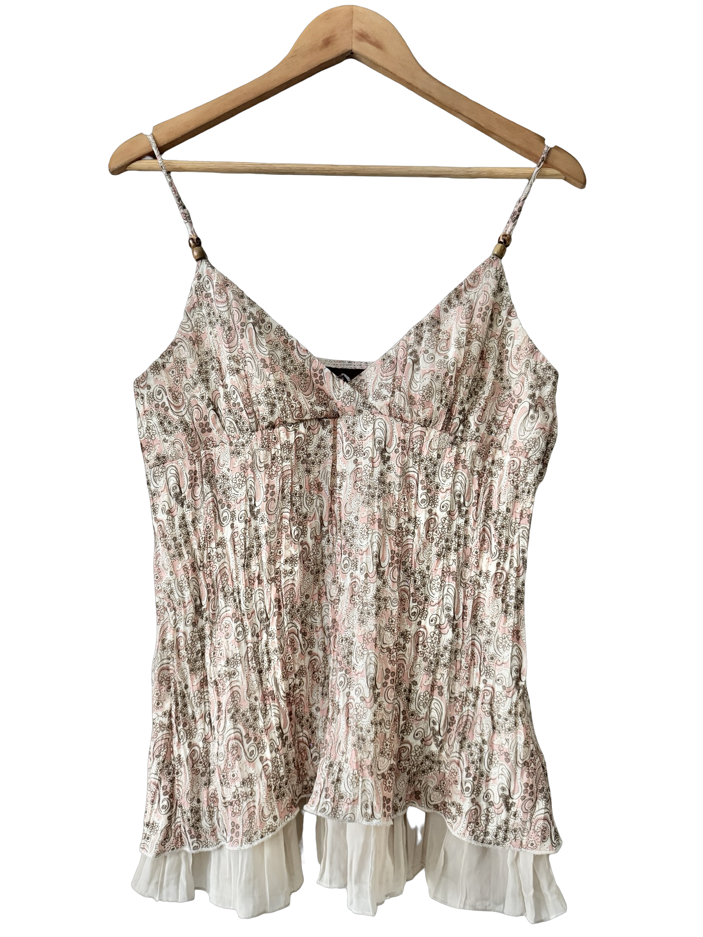 Vintage Y2K Blush Paisley Babydoll (L)