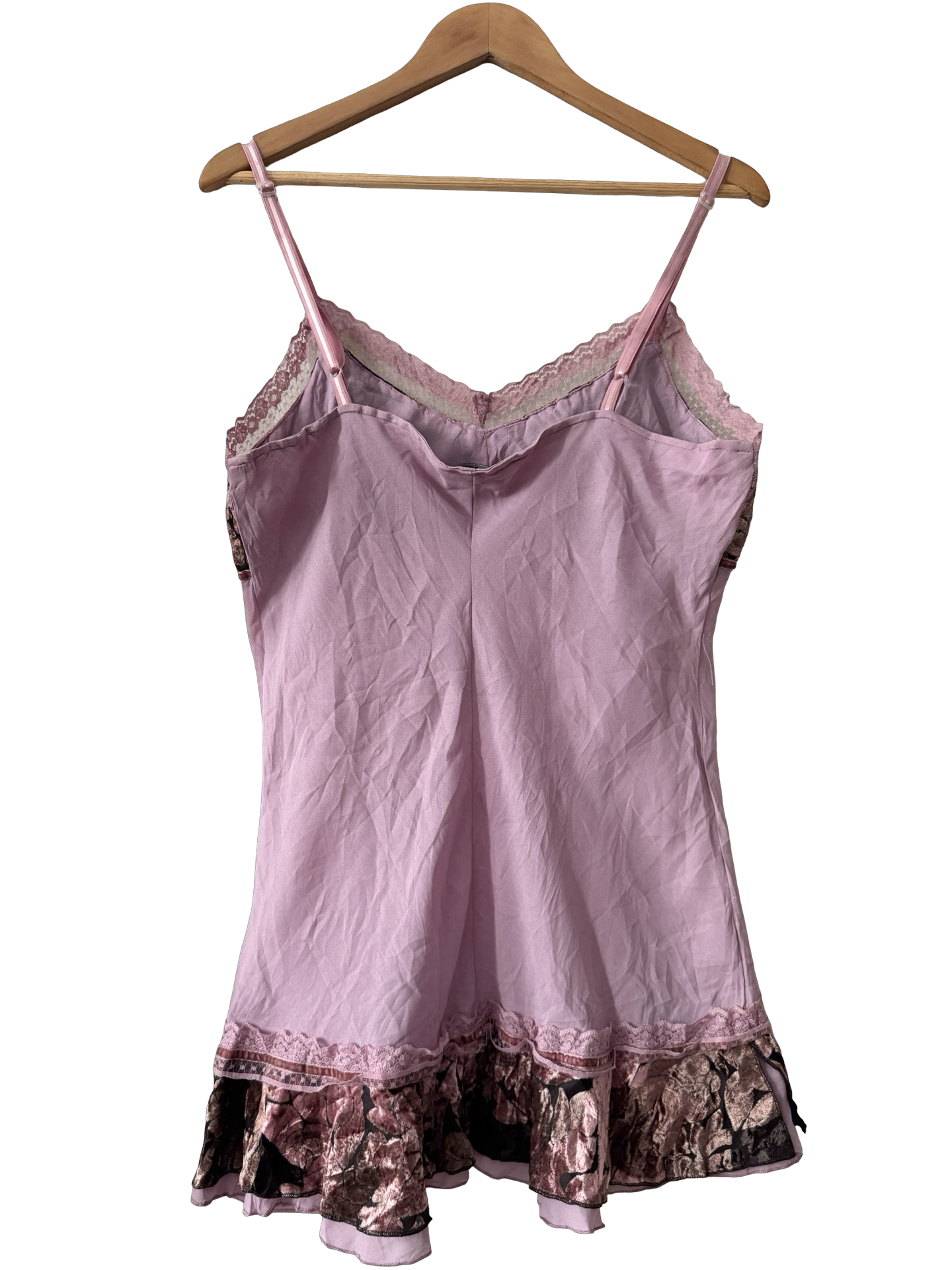 Vintage Y2K Mauve Velvet Poetry Top (XL)