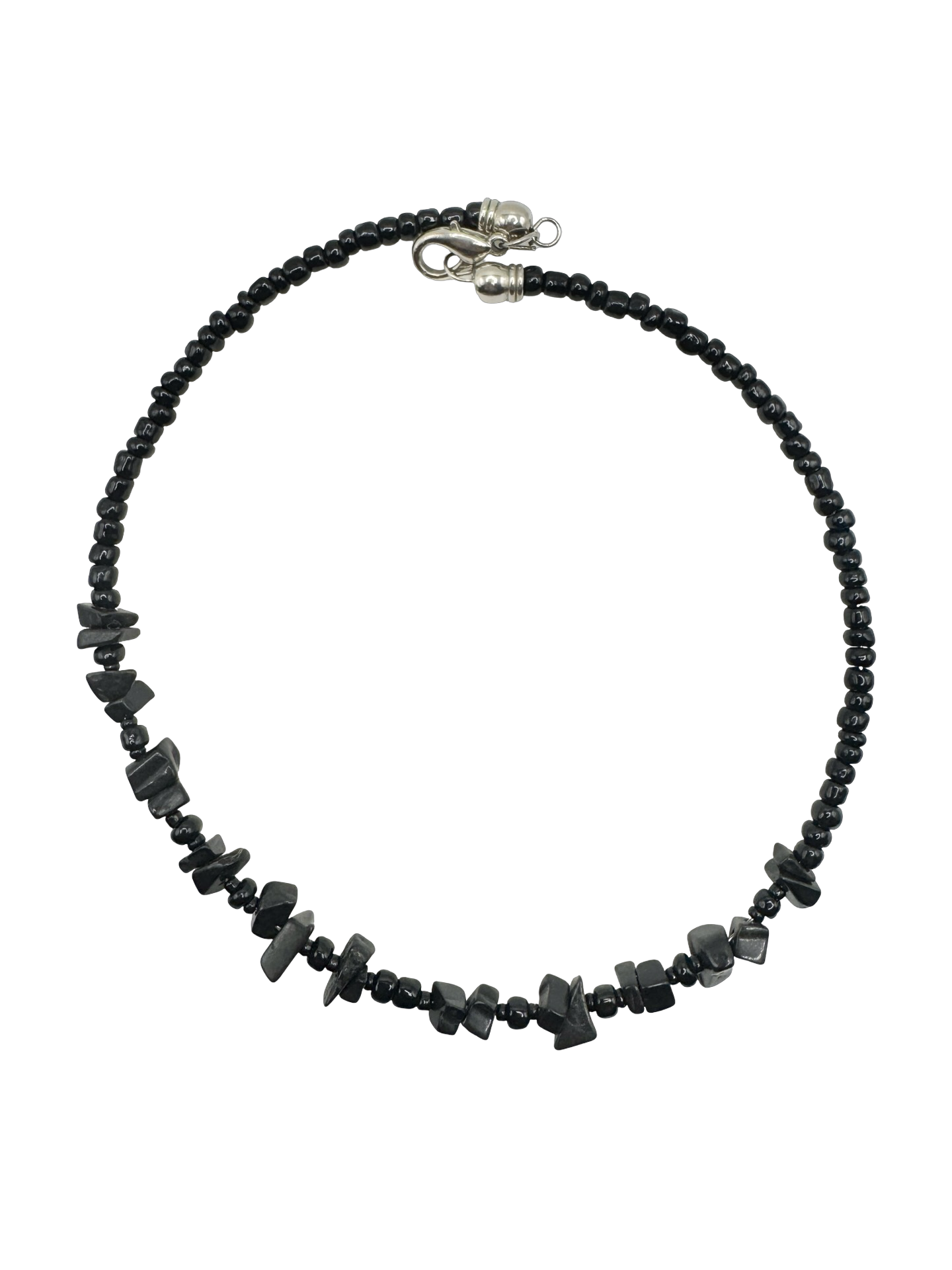 Vintage 90s Midnight Onyx Chip Necklace