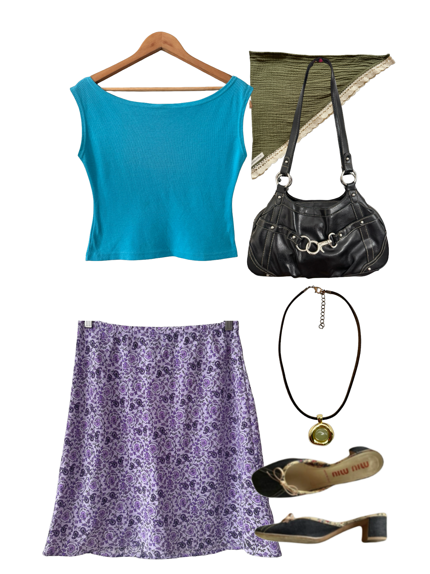 Vintage Y2K Purple Haze Skirt (M)