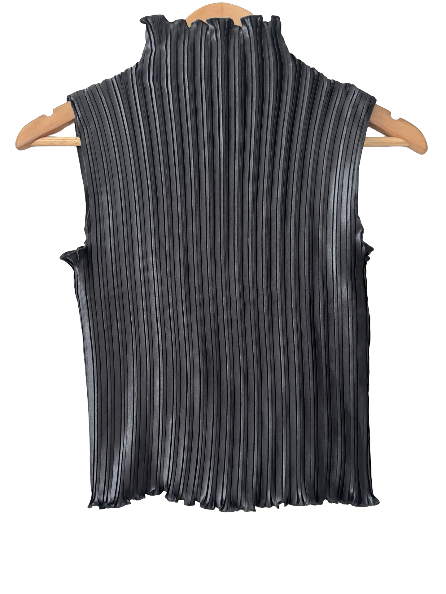Vintage 90s Noir Pleated Top (M)