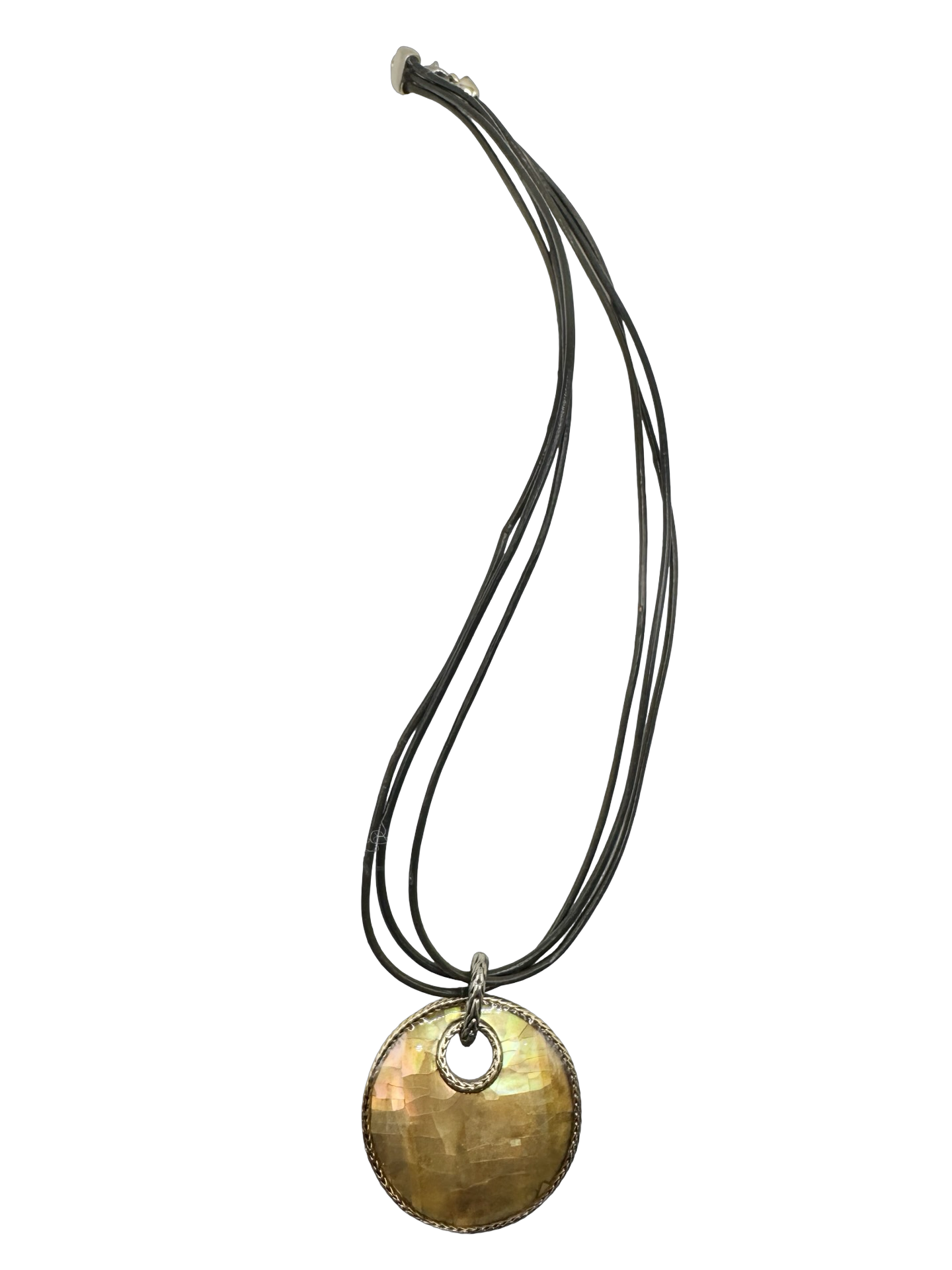 Vintage Golden Eclipse Pendant Necklace