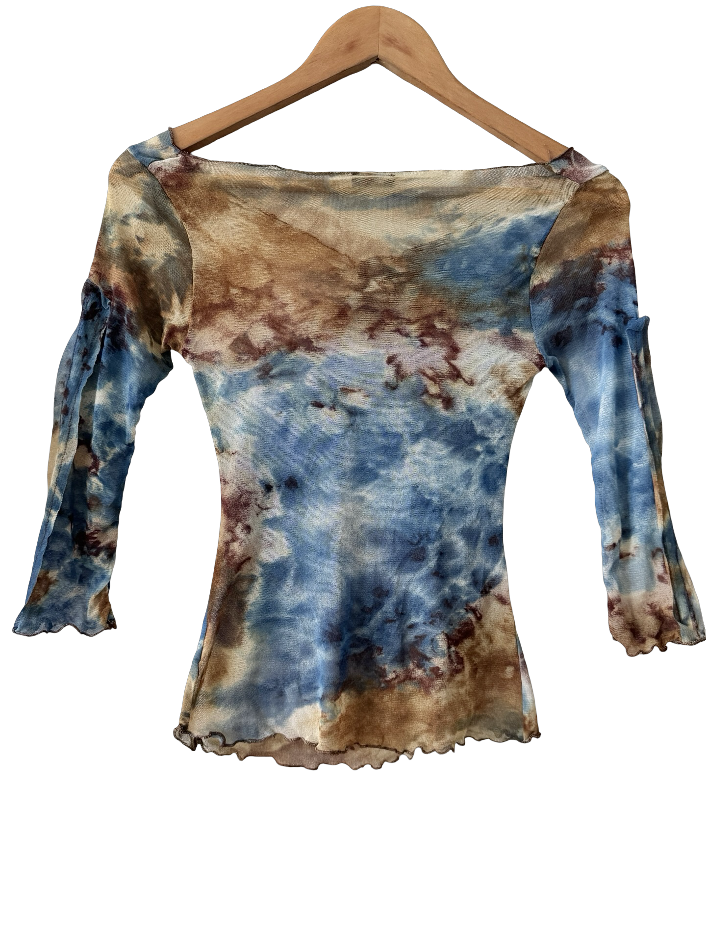 Vintage 90s Parisian Watercolor Muse Gauzy Knit (S-M)
