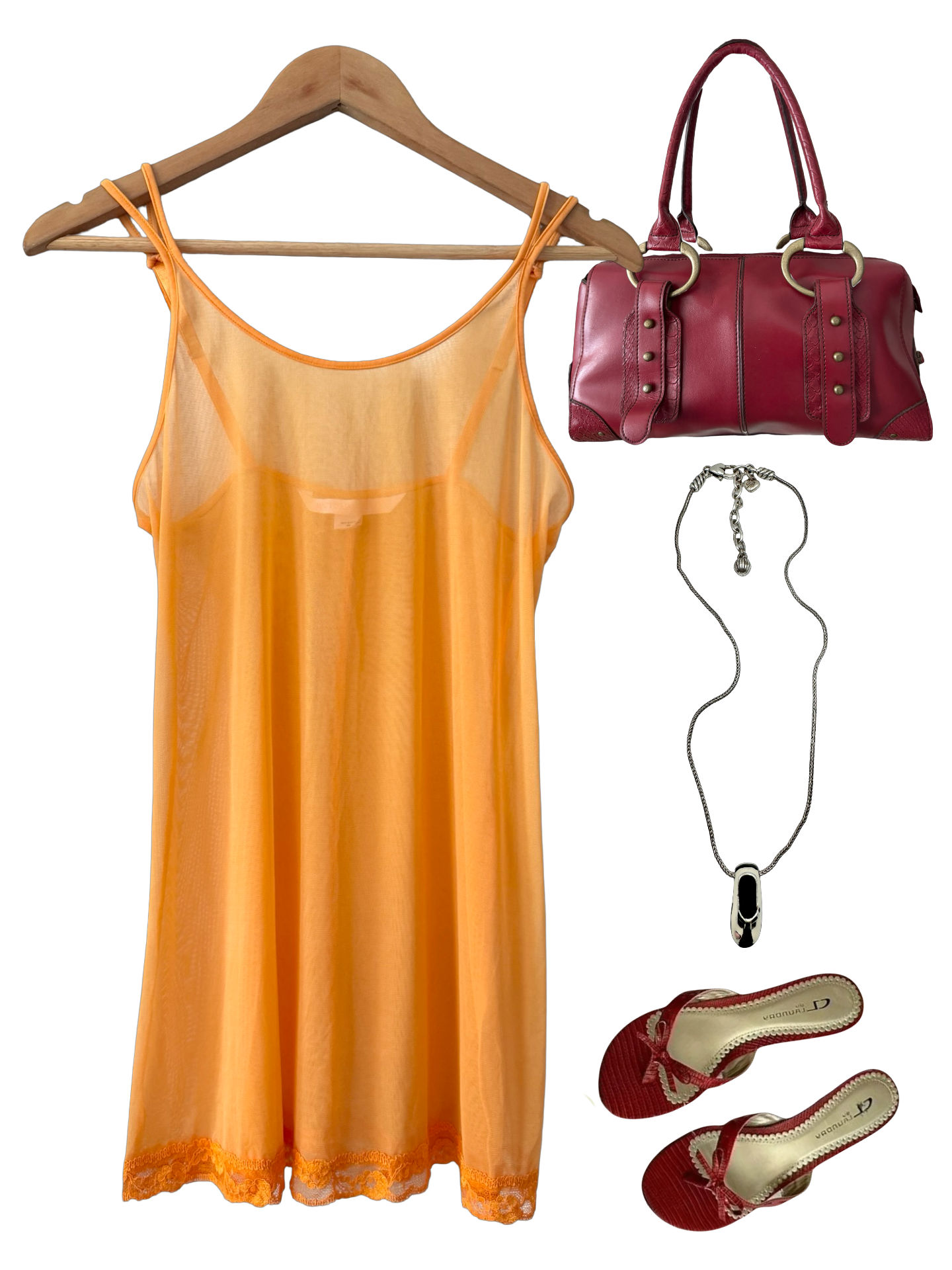 Vintage 90s Tangerine Dream Victoria's Secret Sheer Mini Slip (S/M)