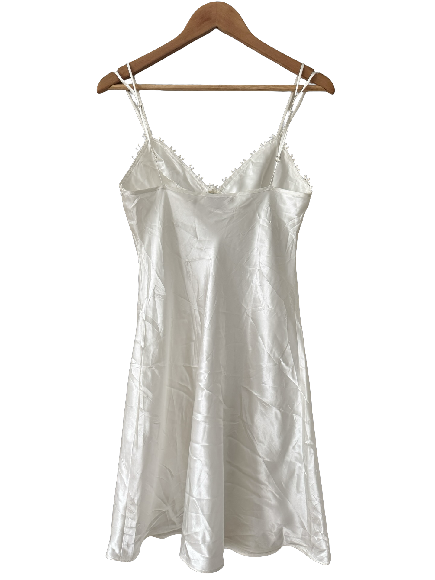 Vintage Y2K Daisy Applique Satin Slip (S/M)