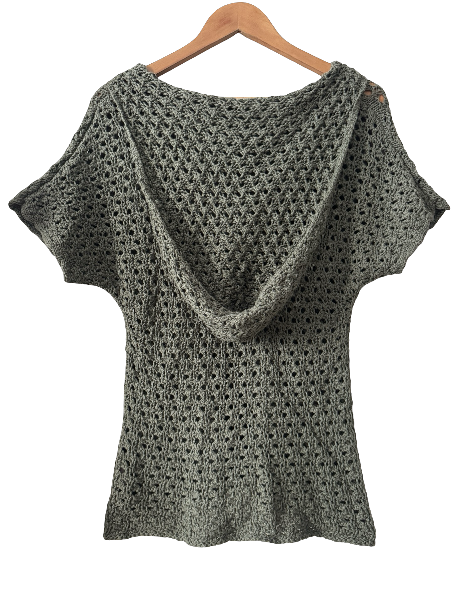 Vintage Y2K Moss Girl Hooded Knit (M)