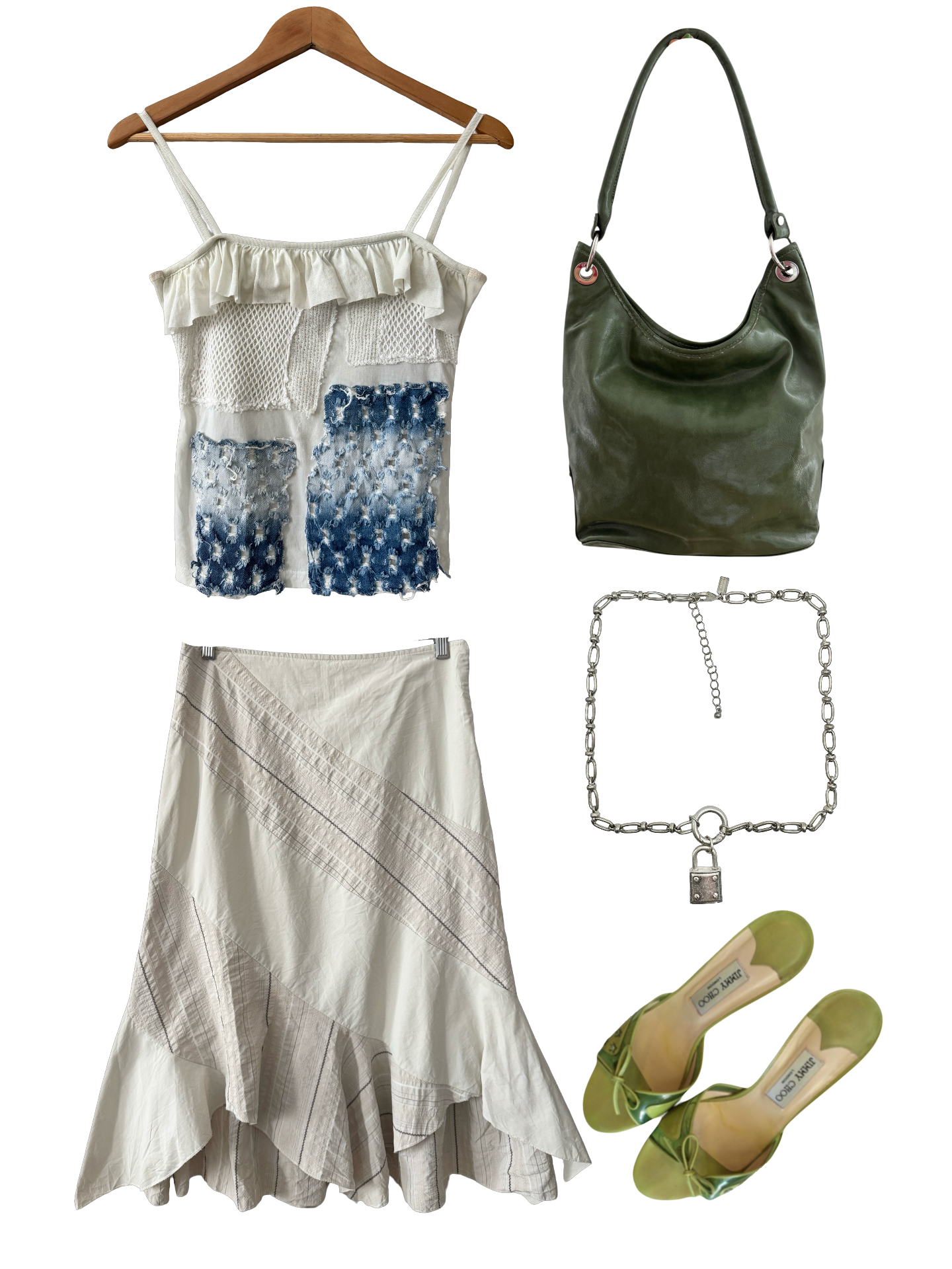 Vintage Y2K Italian Feuli Patchwork Daydream Tank (S)
