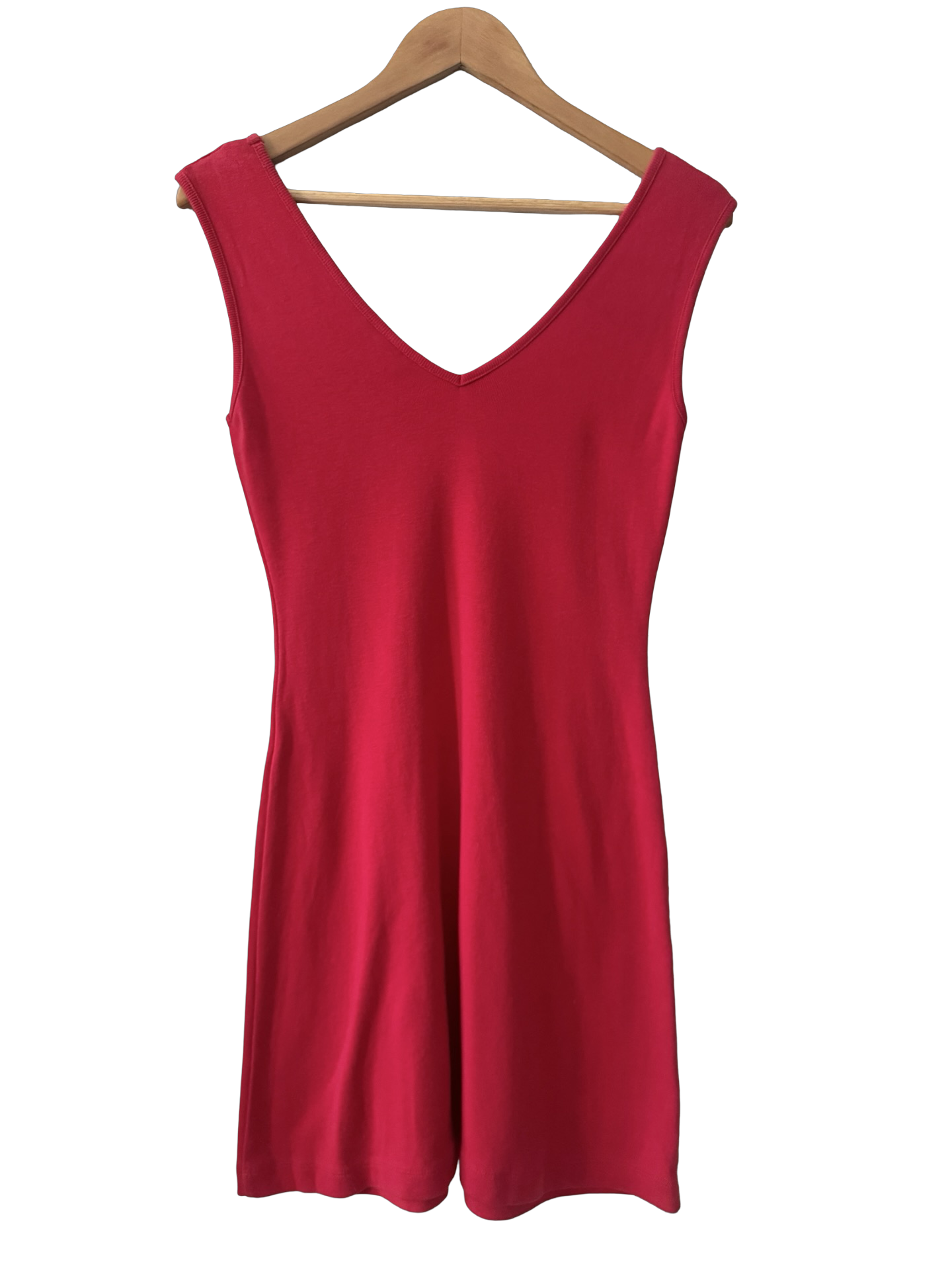 Vintage 90s Cherry Red Cotton Mini Dress (M)