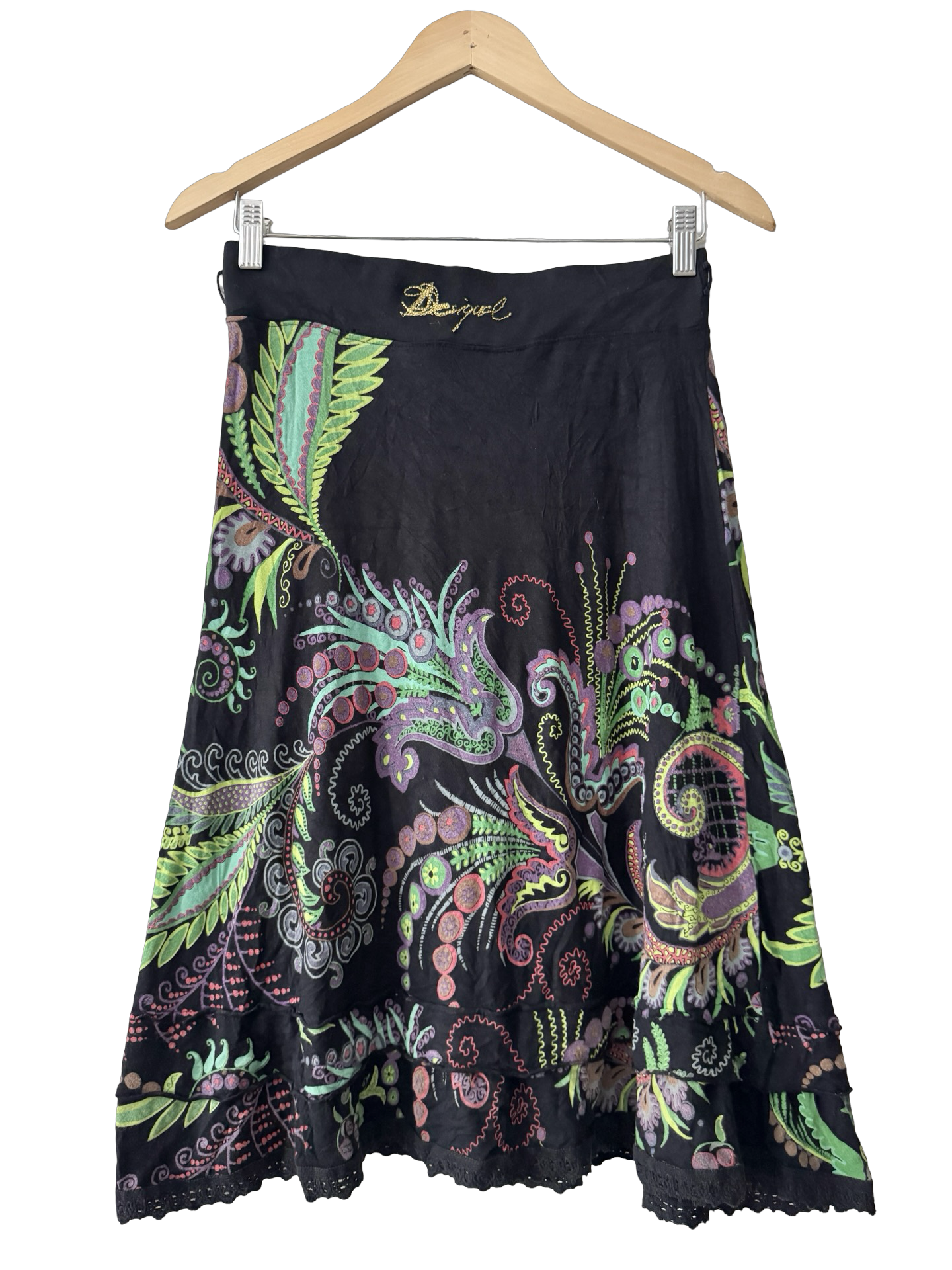 Vintage Y2K Desigual Electric Eden Skirt (S)