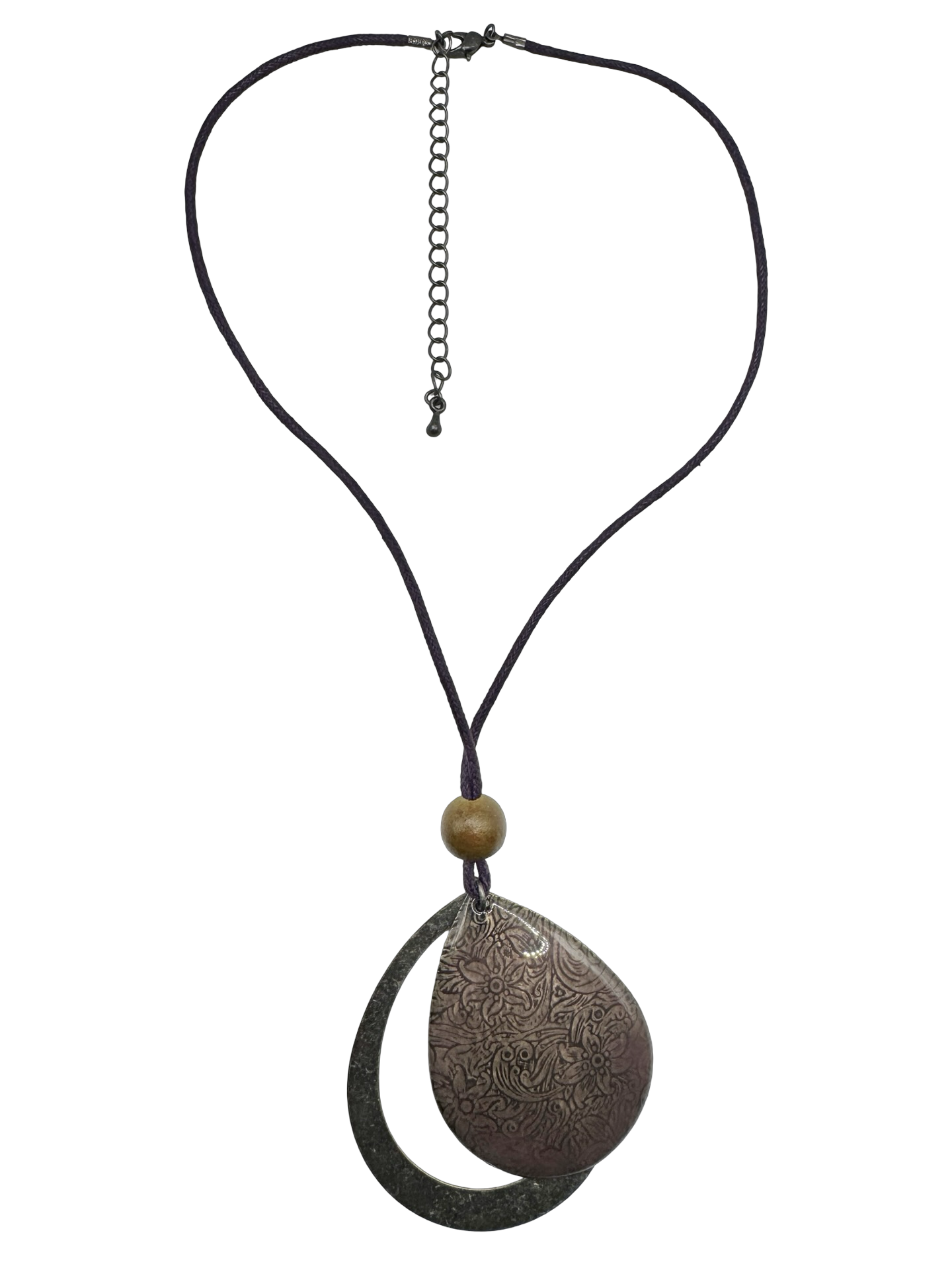 Vintage 90s Mocha Moon Pendant Necklace