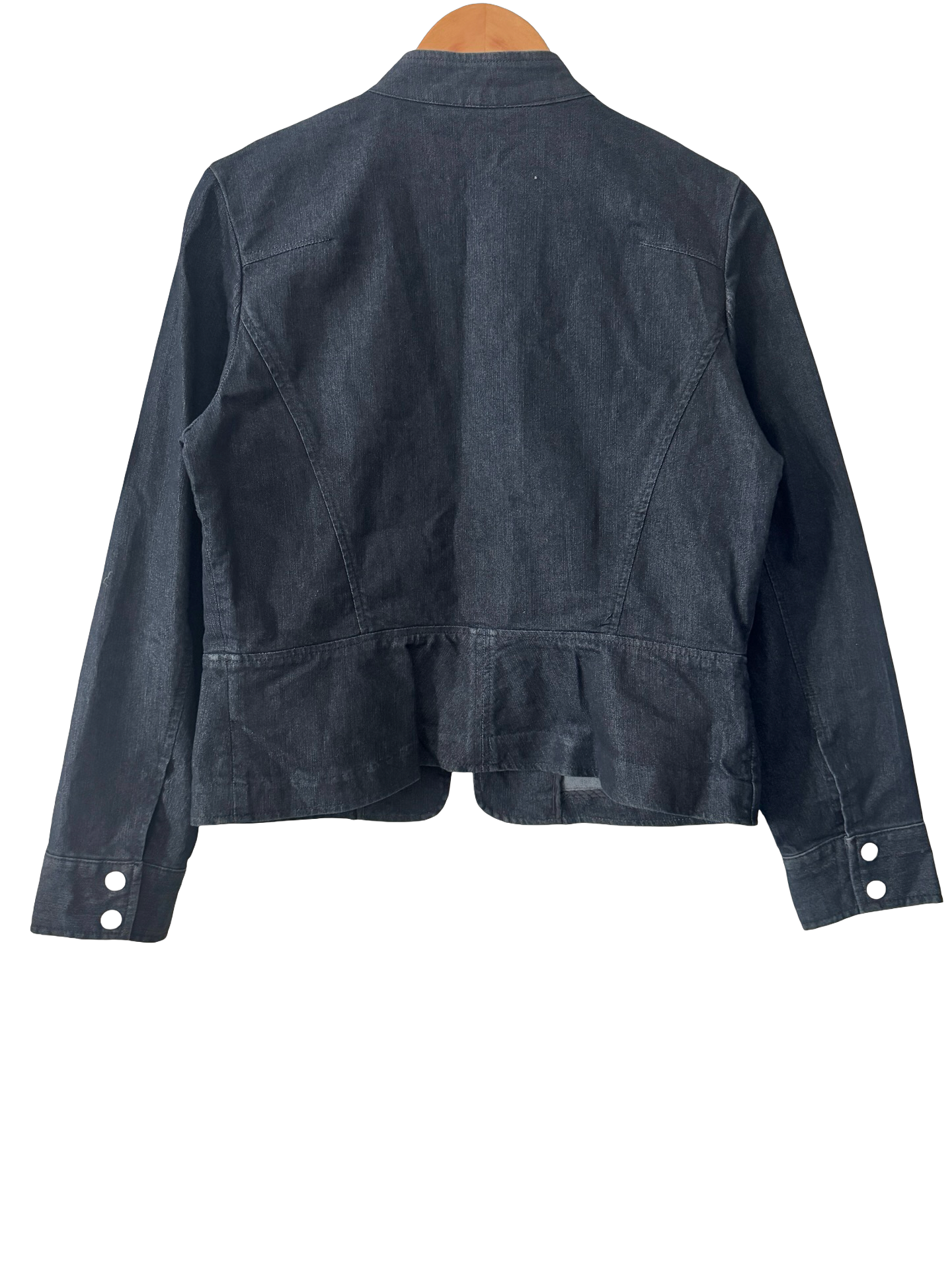 Vintage Y2K Downtown After Hours Denim Moto Jacket (M)