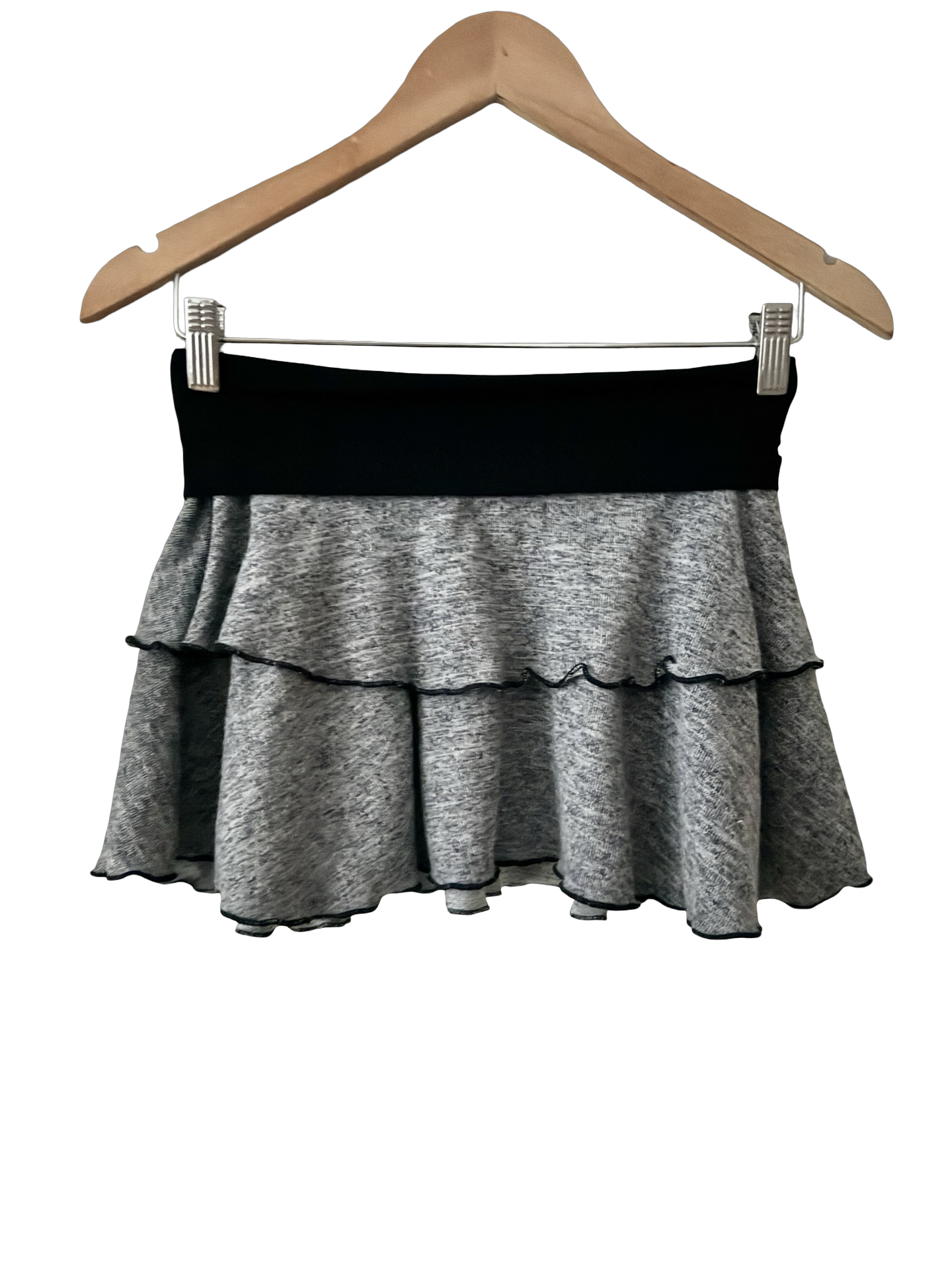 Vintage Y2K Heather Ruffle Micro Mini Skirt (XS/S)