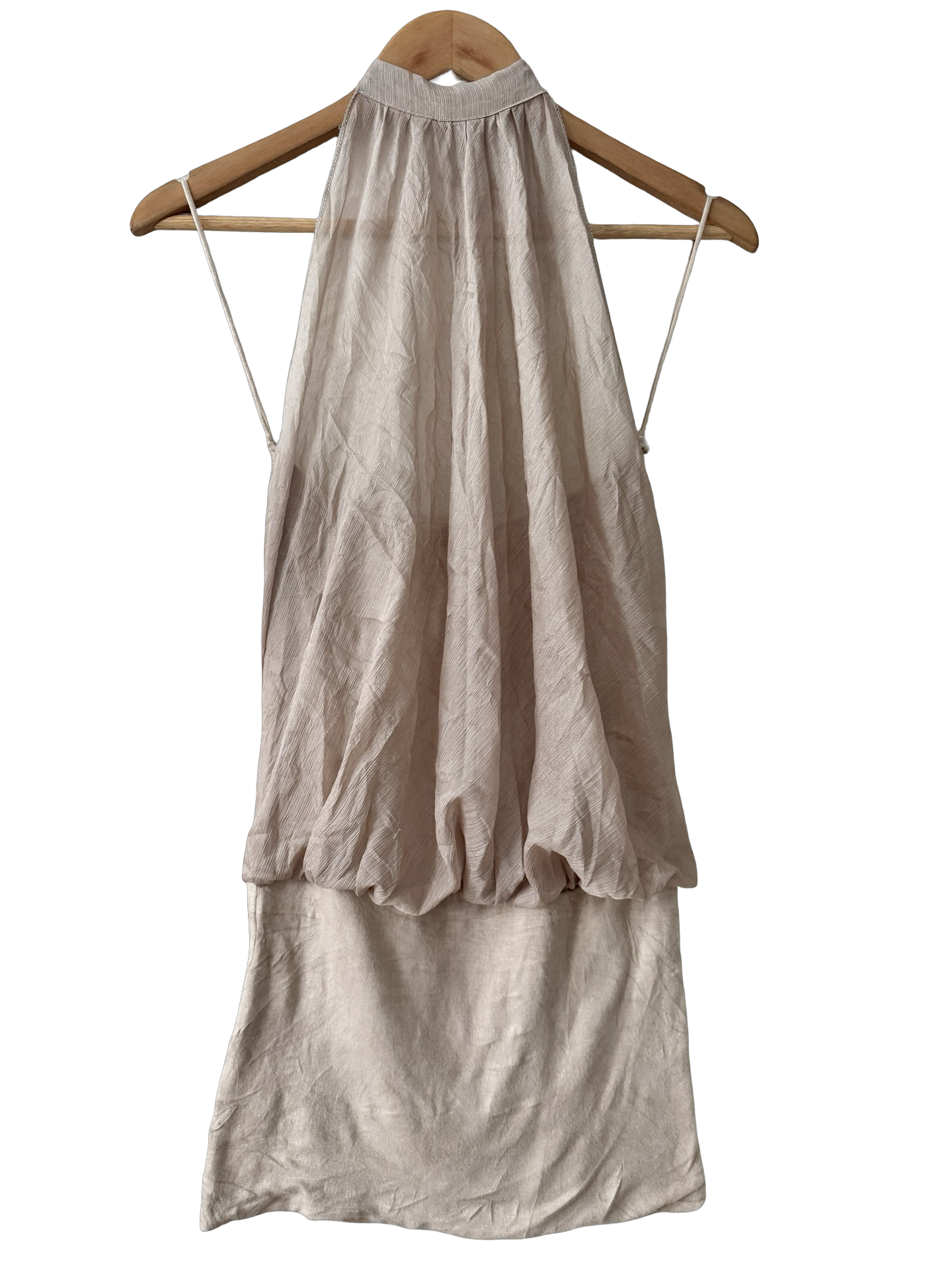 Vintage Y2K Champagne Bubble Top (M)