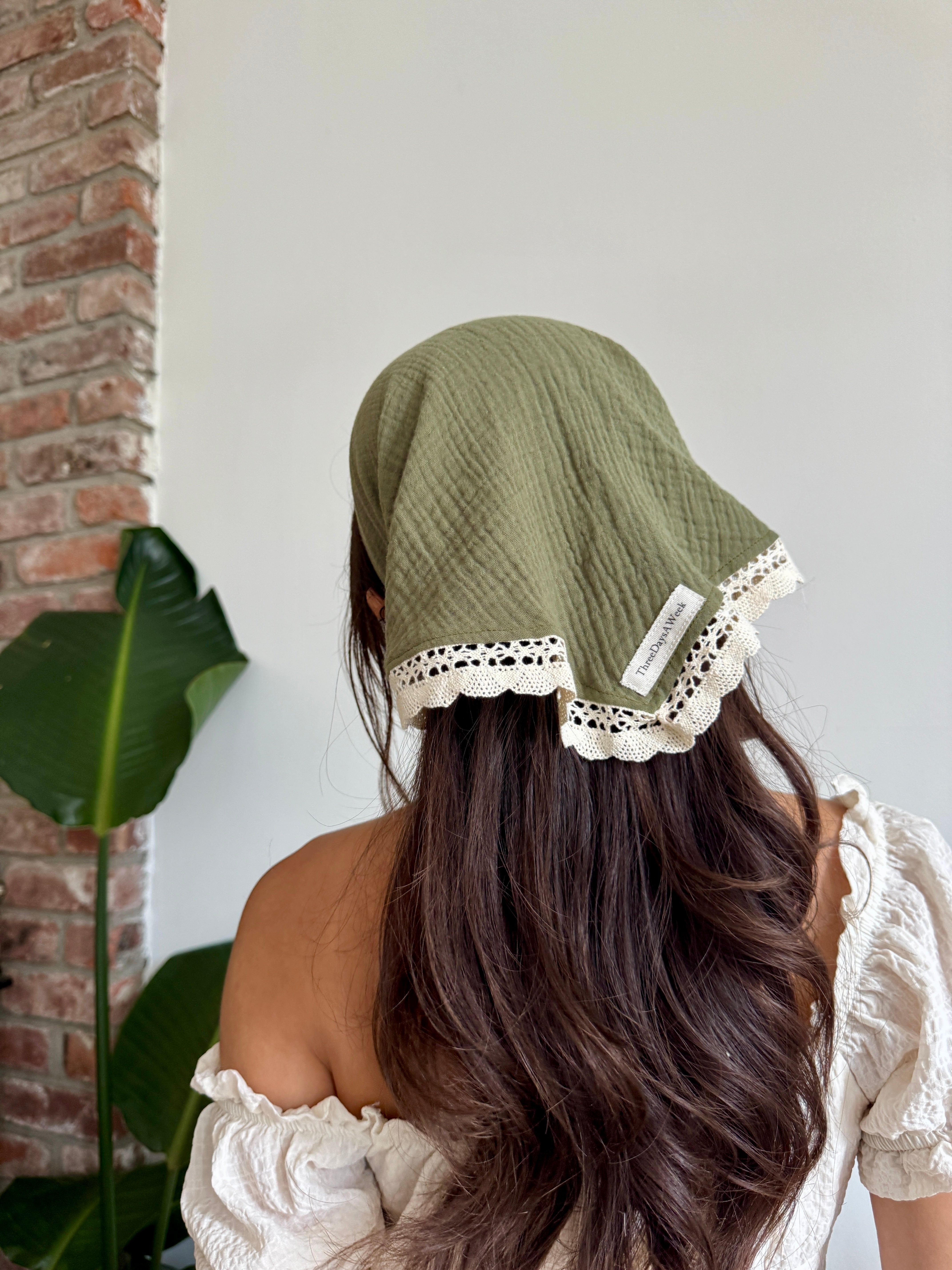 Olive Grove Lace Hair Scarf