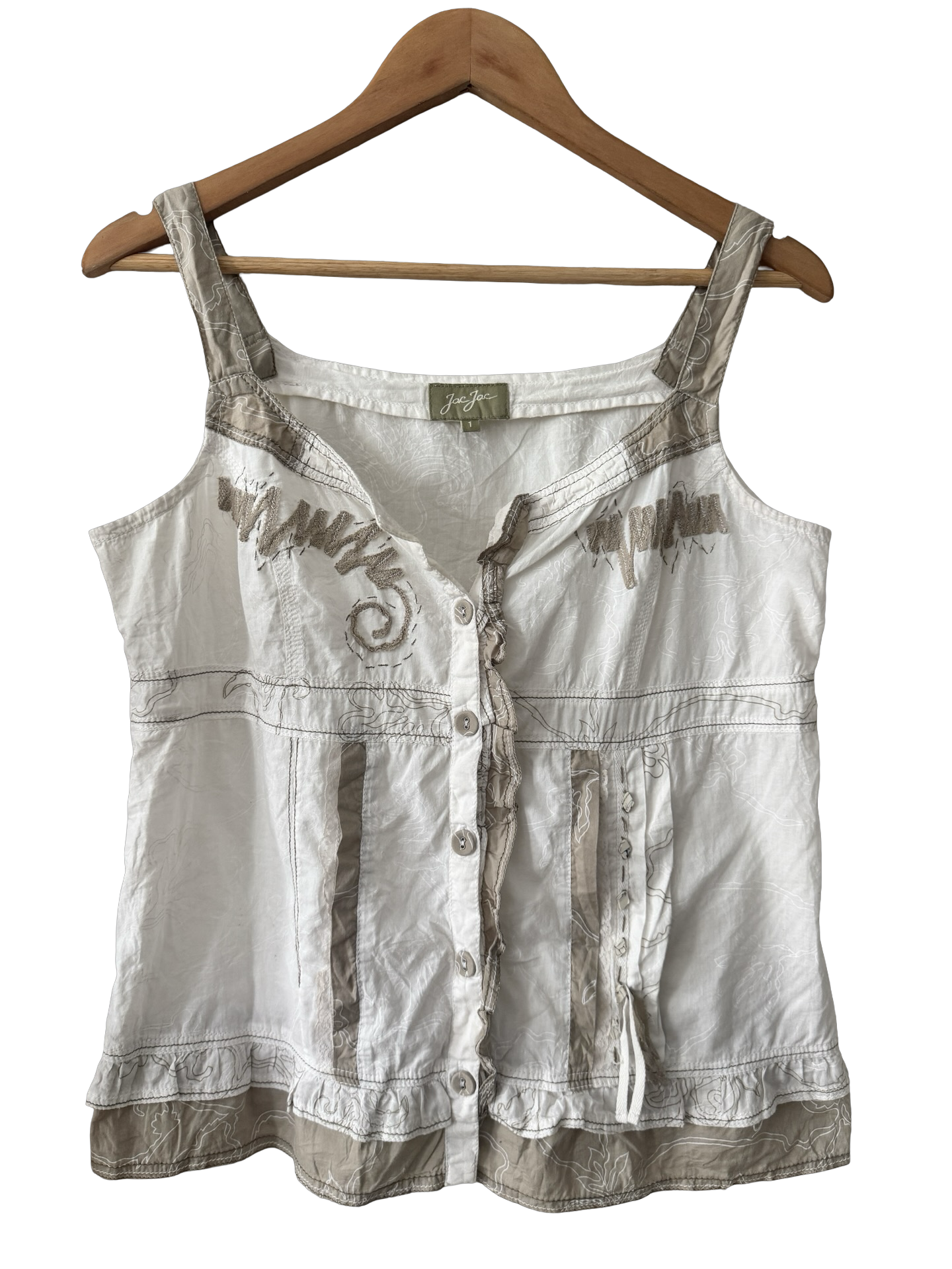 Vintage Y2K Desert Bloom Patchwork Tank (M/L)