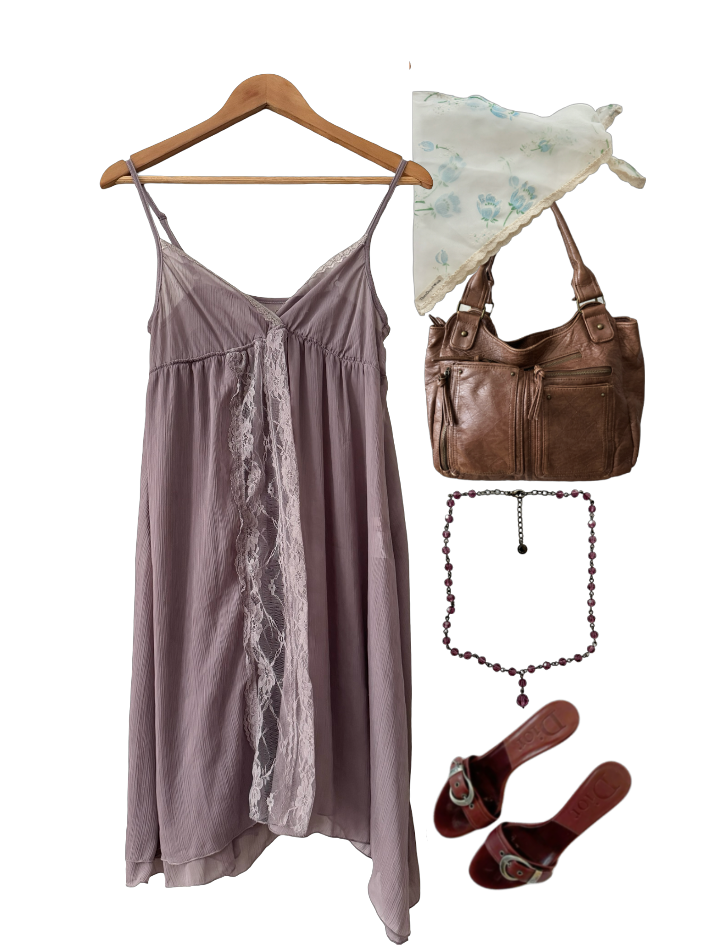 Vintage Y2K Fairy Dust Lace Babydoll Slip Dress (S)
