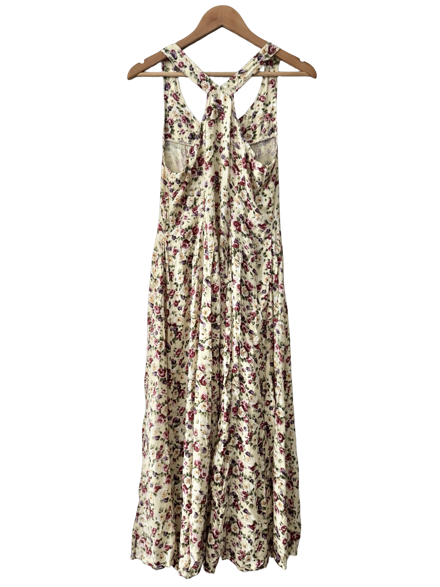 Vintage 90s Romantic Floral Peasant Dress (M)