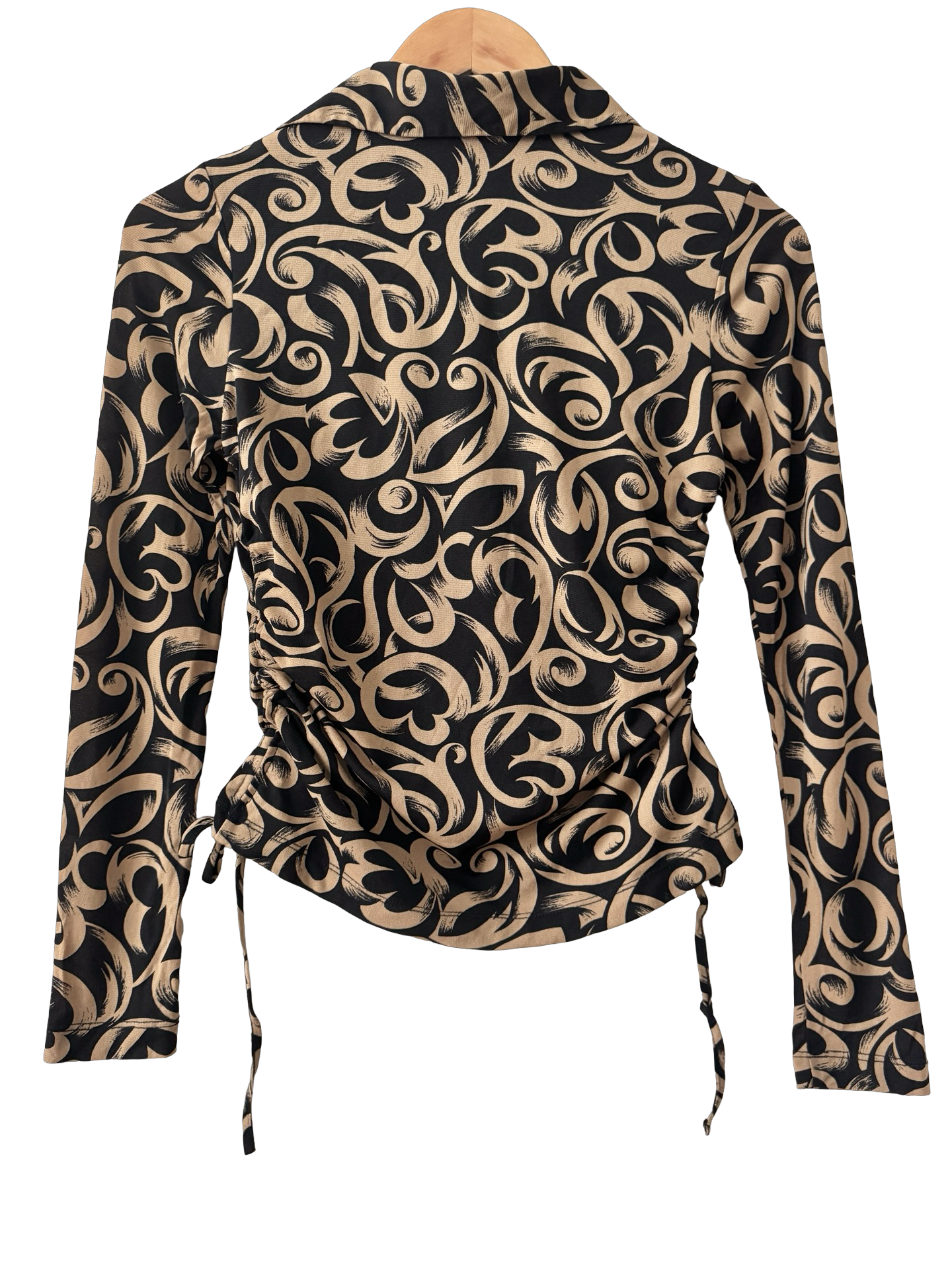 Vintage Y2K Mocha Swirl Top (S)