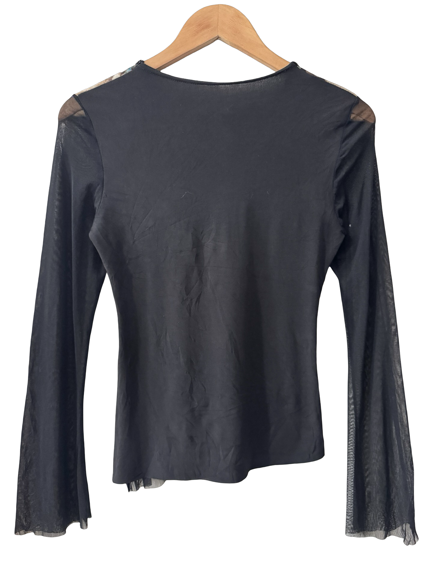 Vintage Y2K Abstract Gallery Mixed Media Top (S/M)
