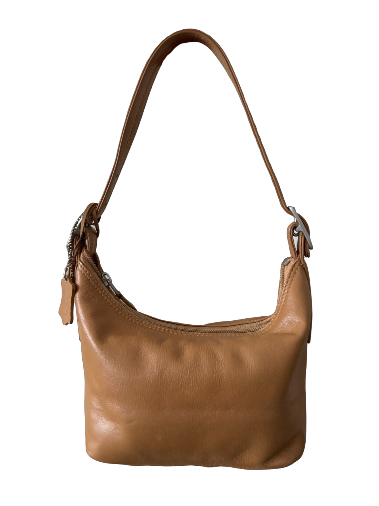 Vintage Y2K Honey Leather Mini Hobo
