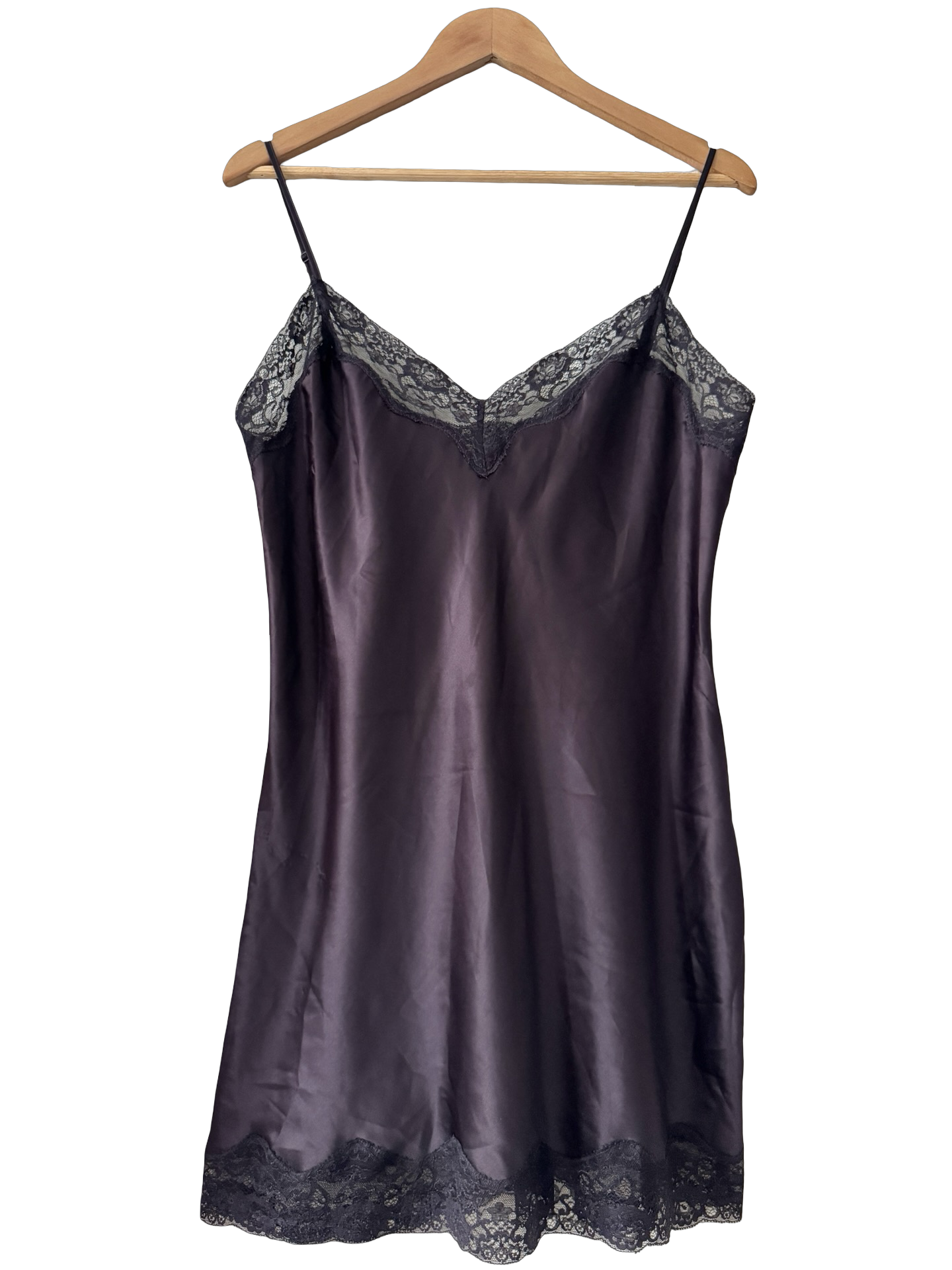 Vintage Y2K Plum Calvin Klein Lace Slip (M)