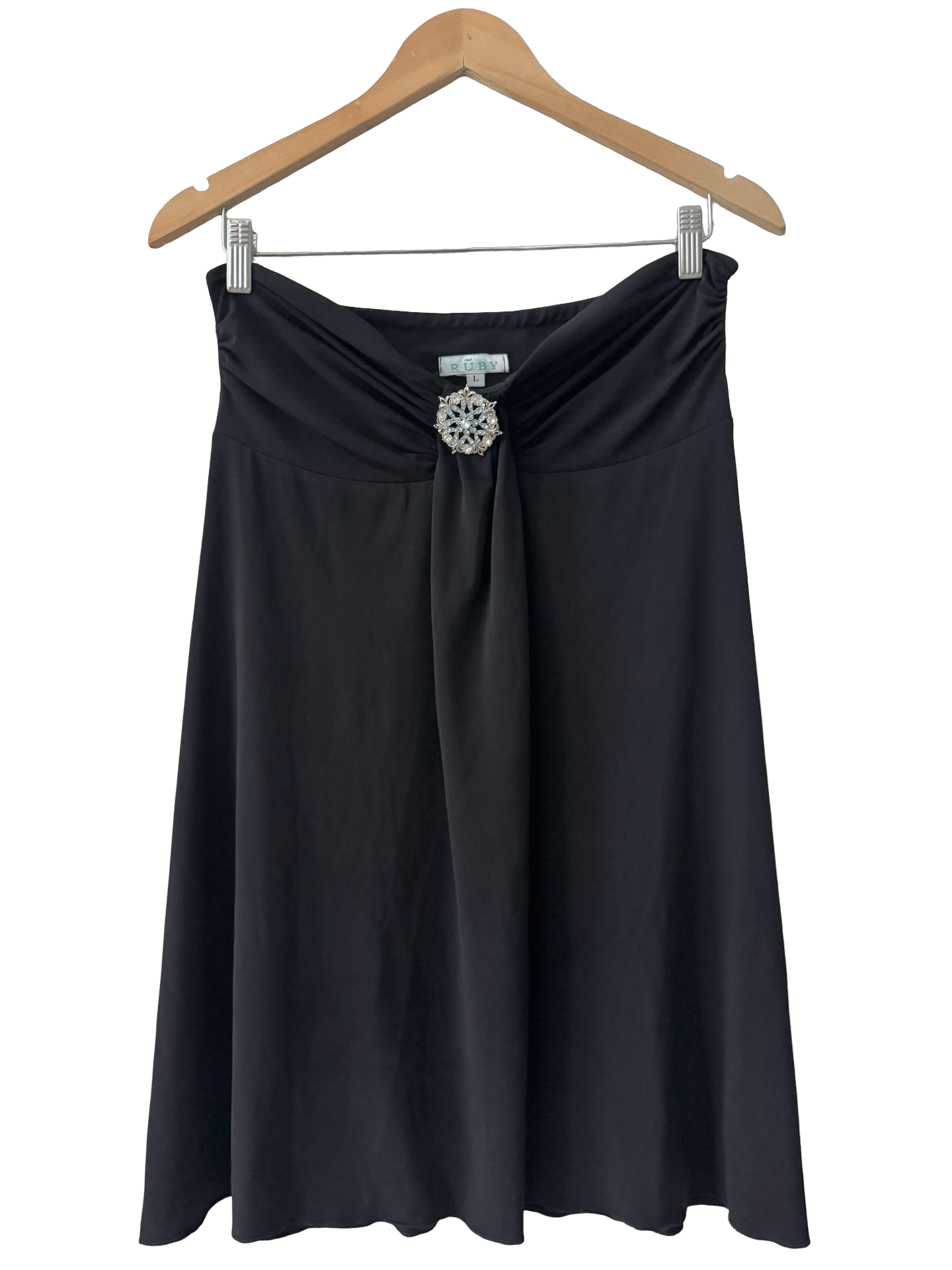 Vintage Y2K Black Embellished A-Line Mini Dress (M/L)