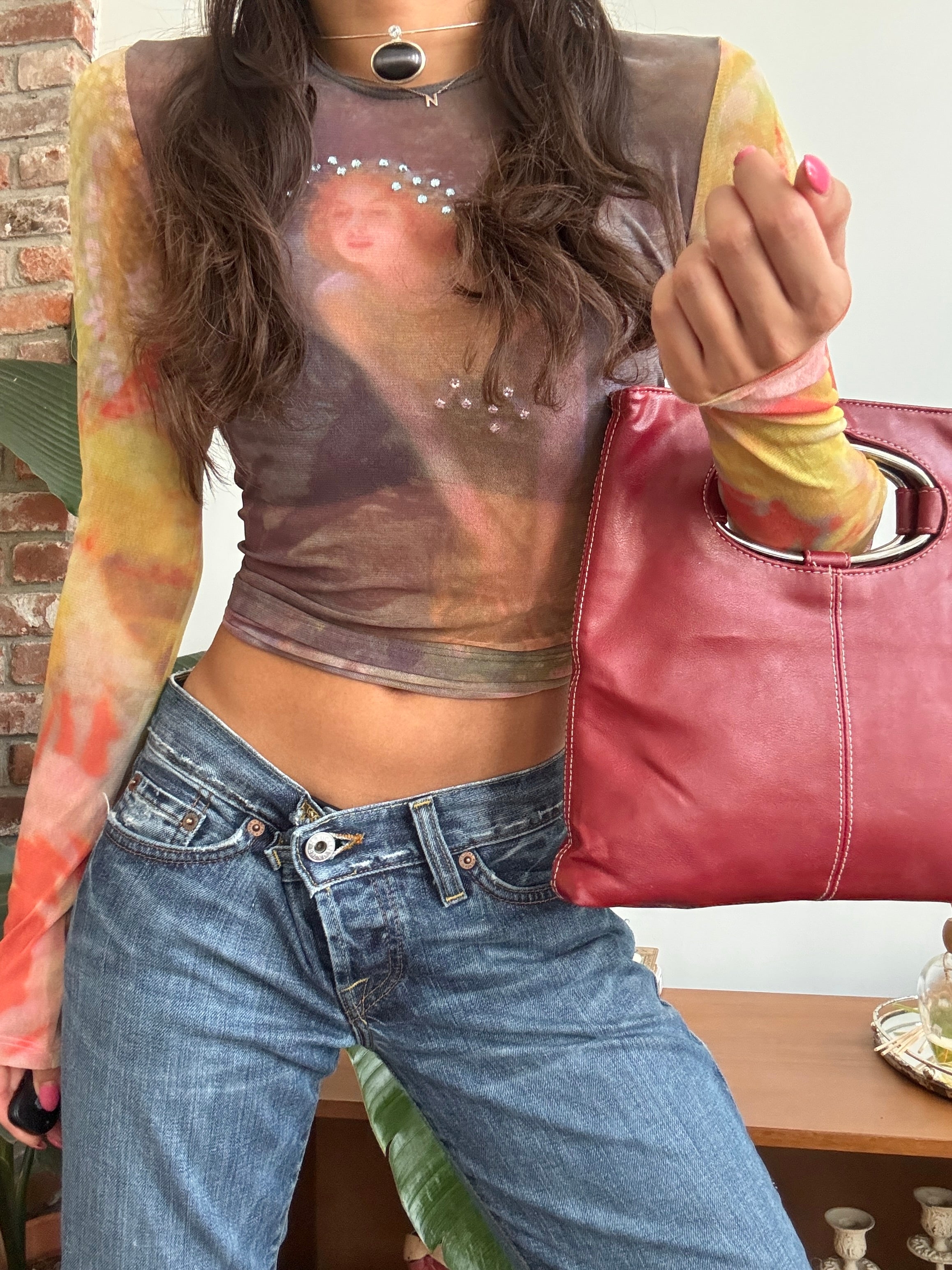 Vintage 80s Cherry Afterglow Tote
