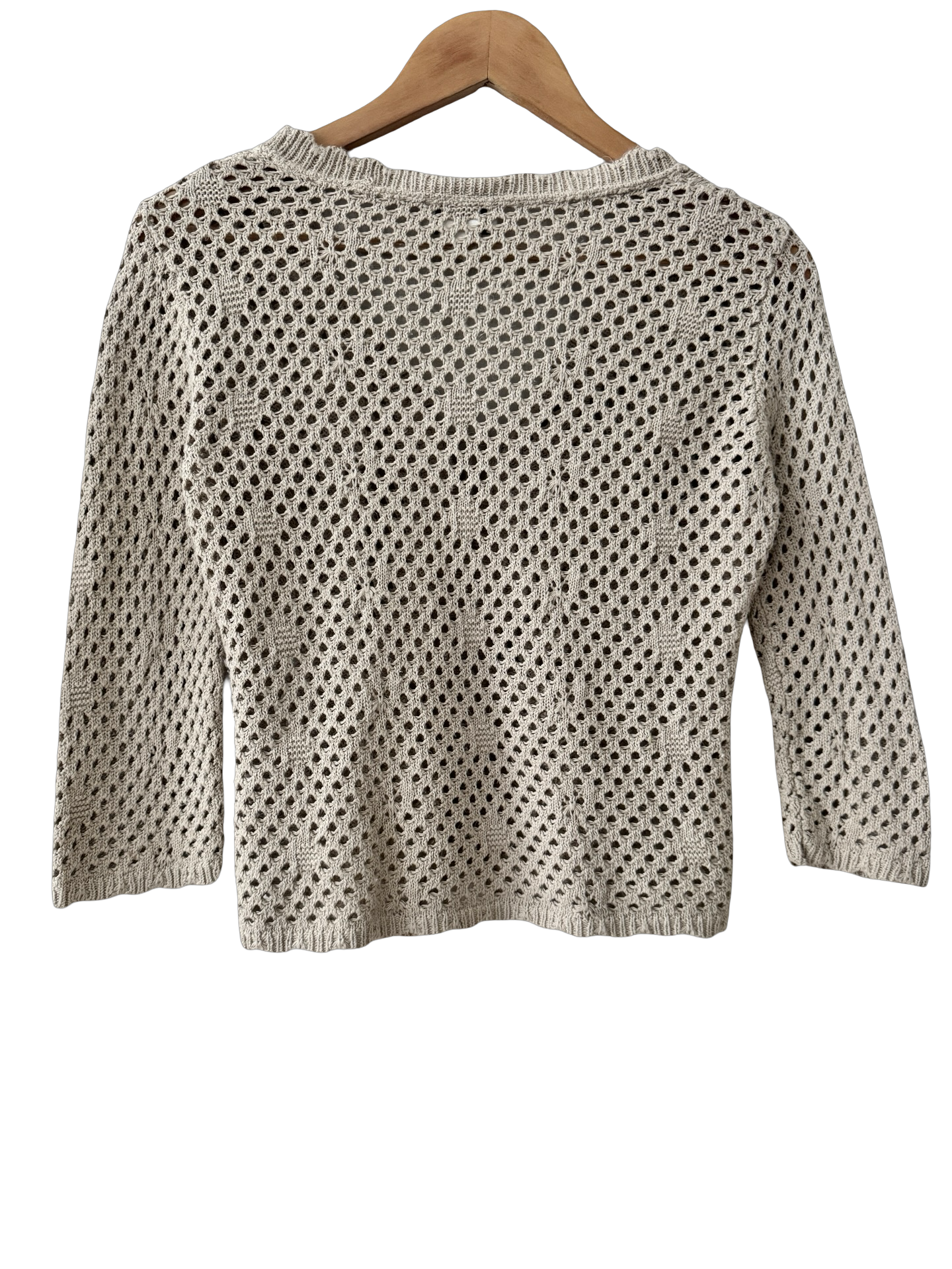 Vintage 90s Oatmeal Open Knit Tie (S/M)