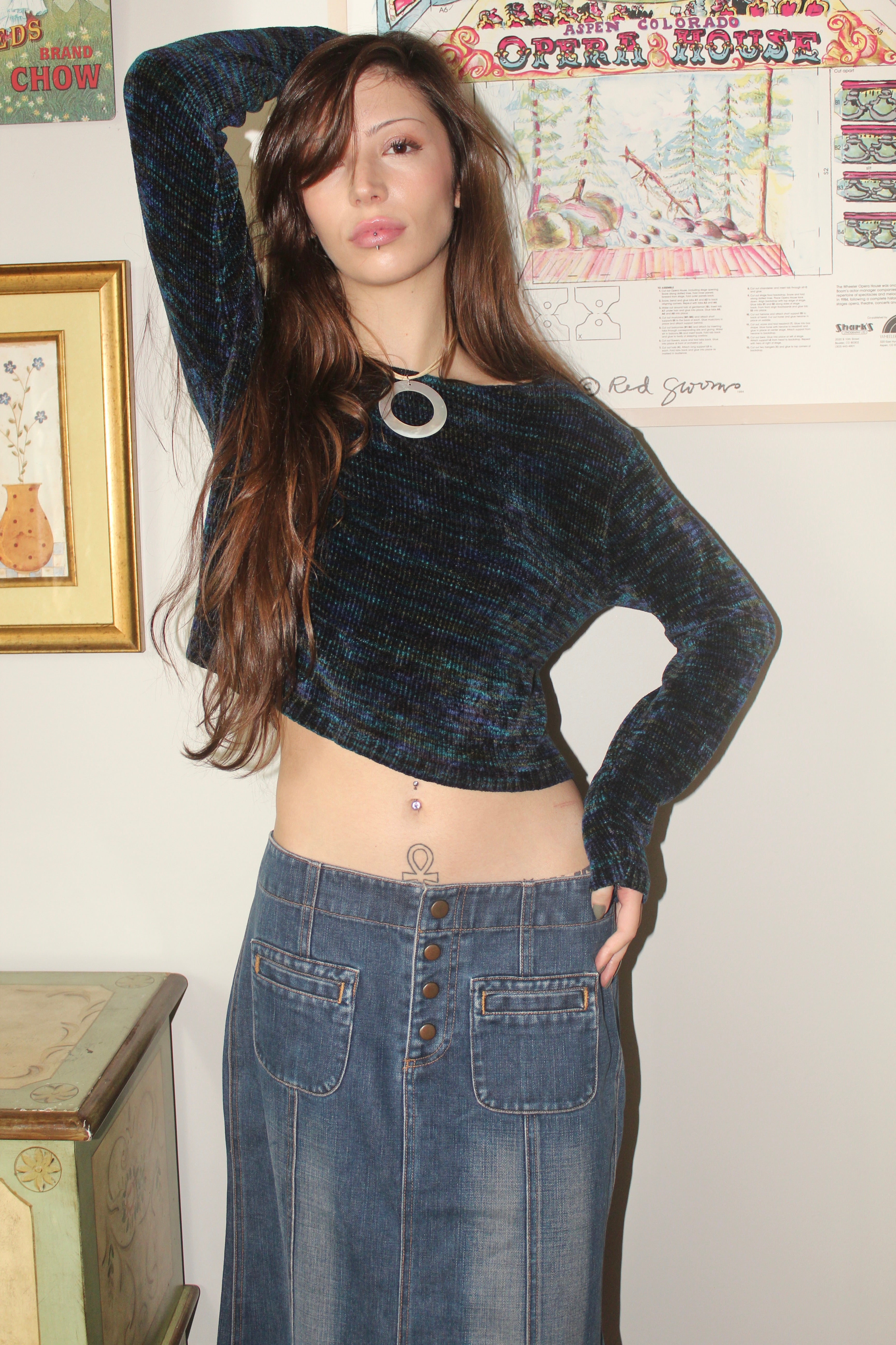 Vintage 90s Cozy Melange Chenille Knit (S)