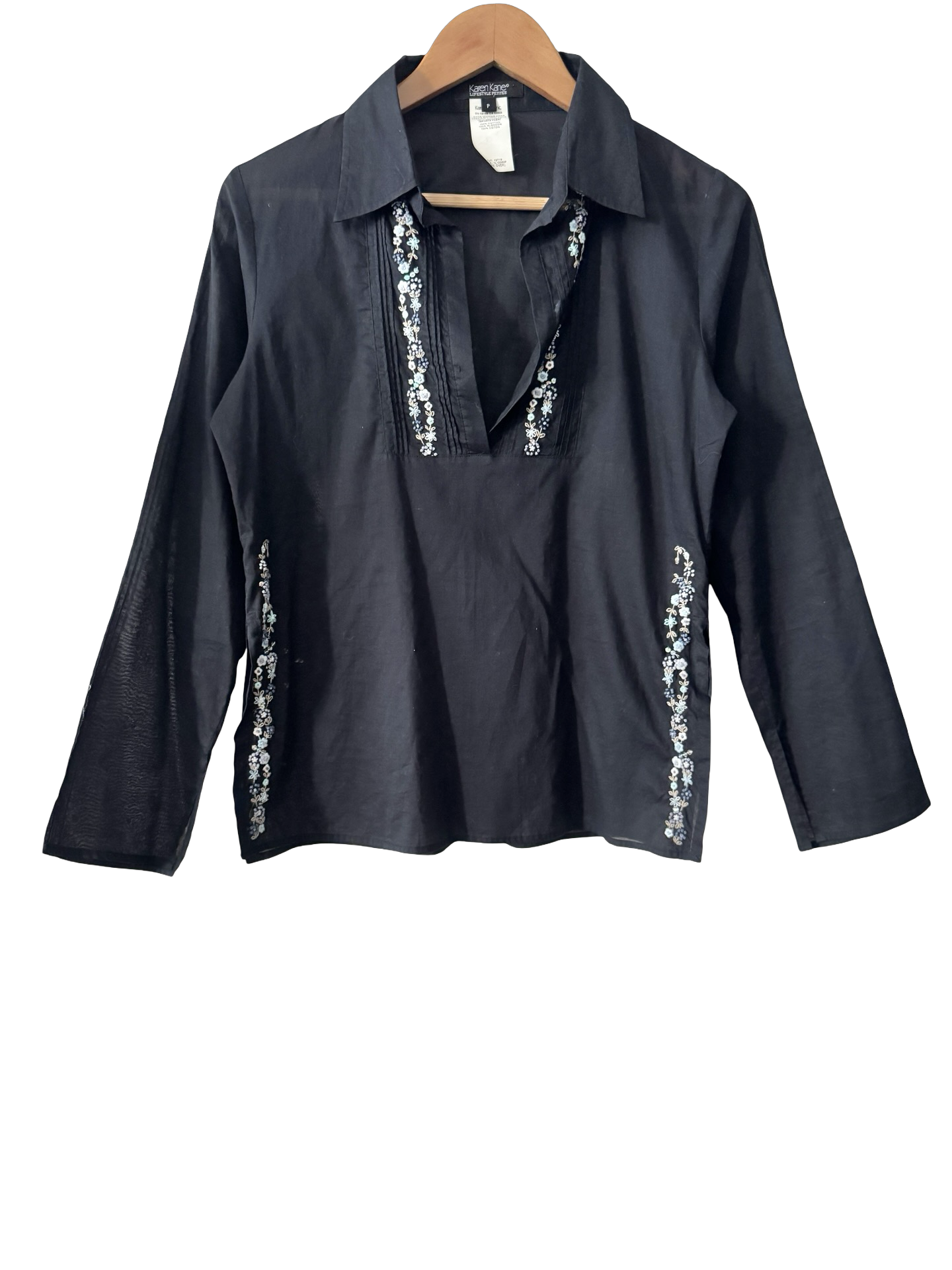 Vintage Y2K Secret Garden Embroidered Blouse (M)