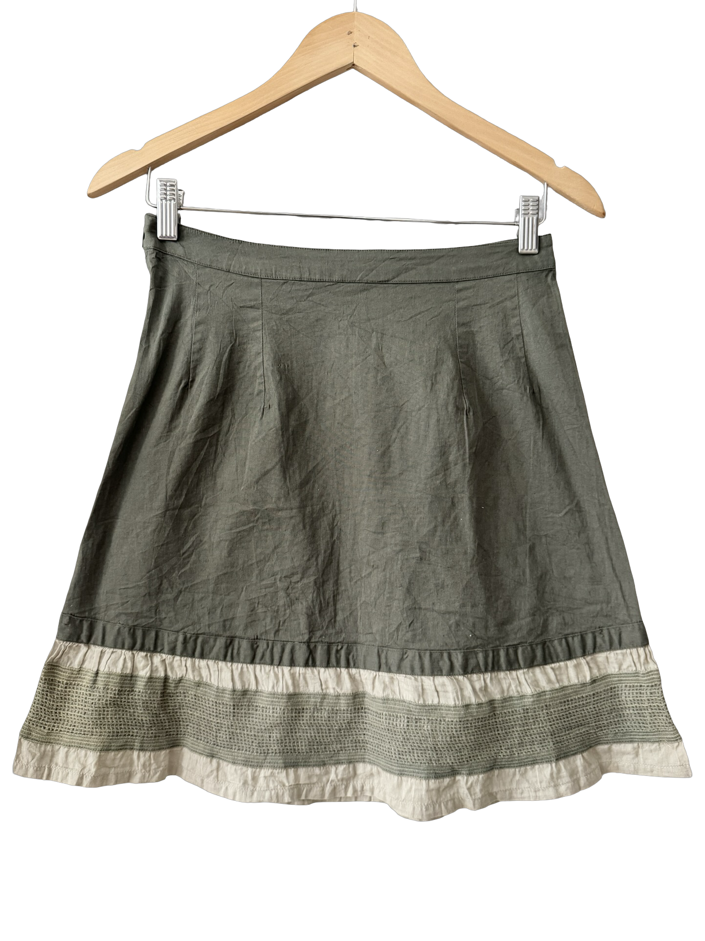 Vintage 2000s Moss Patchwork Skirt (XS)