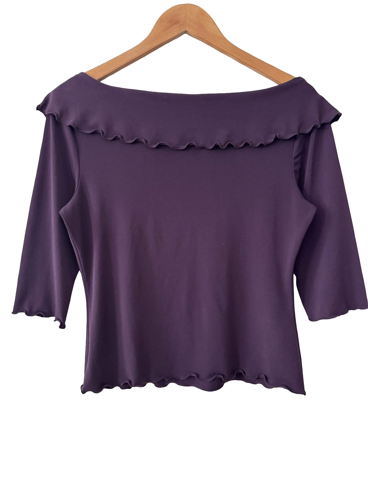 Y2K Plum Off-Shoulder Tie Top (L)