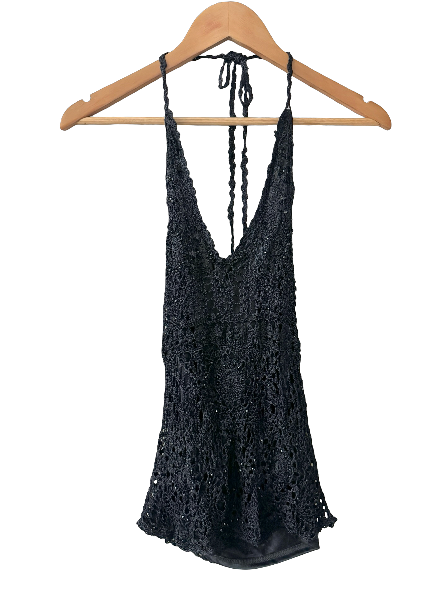 Vintage Y2K Ibiza Crochet Halter (S)