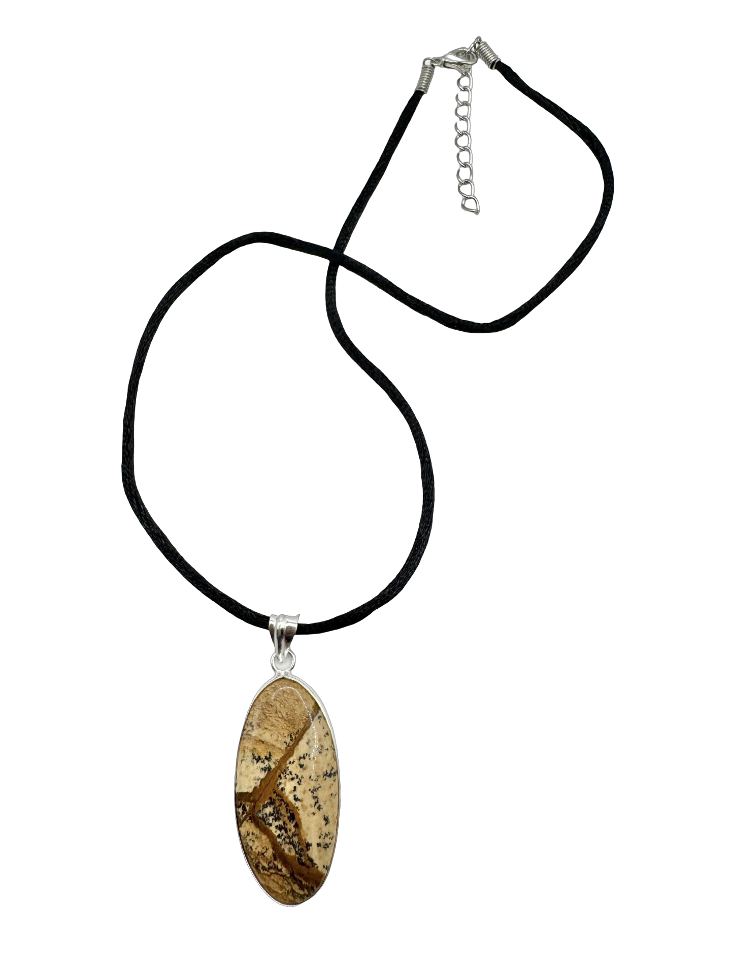 Desert Stripe Jasper Pendant Necklace