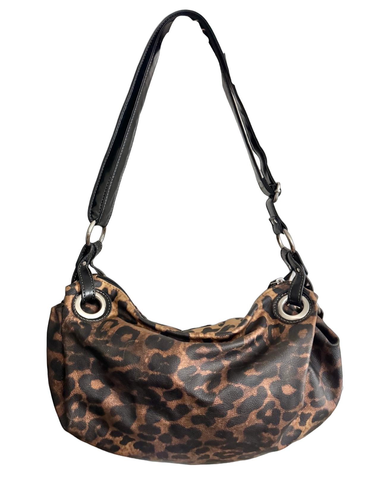 Vintage 90s Retro Cheetah Moto Bag