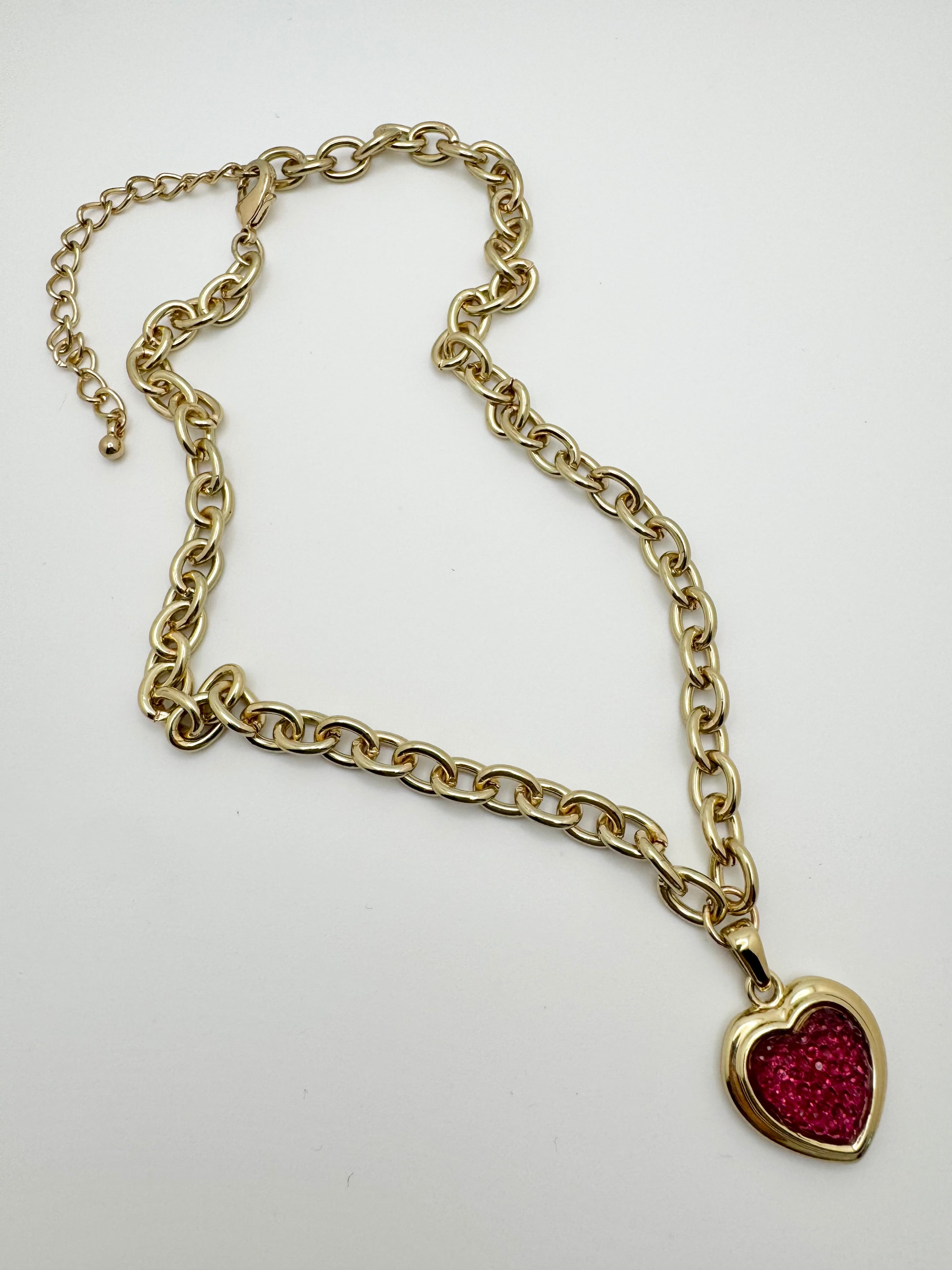 Bubble Heart Chain Necklace