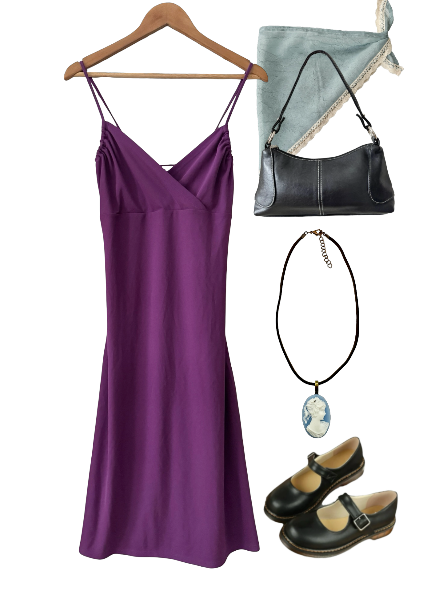 Vintage 90s Plum Slip Dress (S/M)
