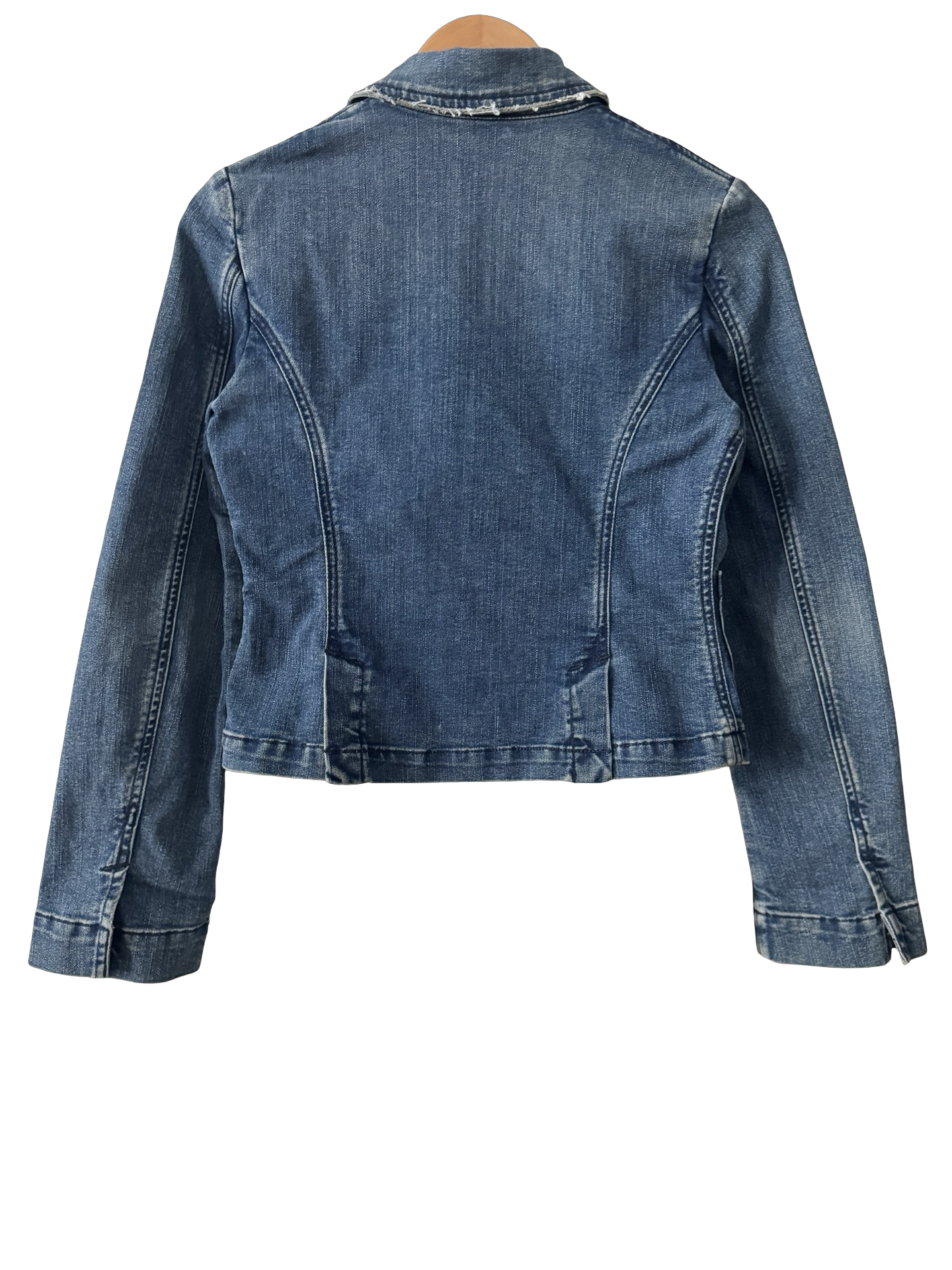Vintage Y2K Downtown Darling Fitted Denim Blazer (S)
