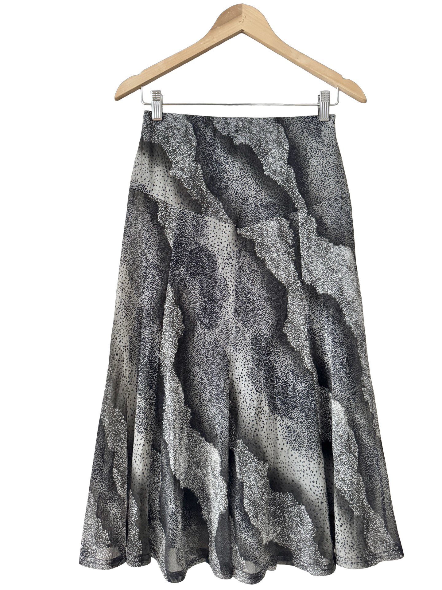 Vintage Japanese Abstract Midi Skirt (S)