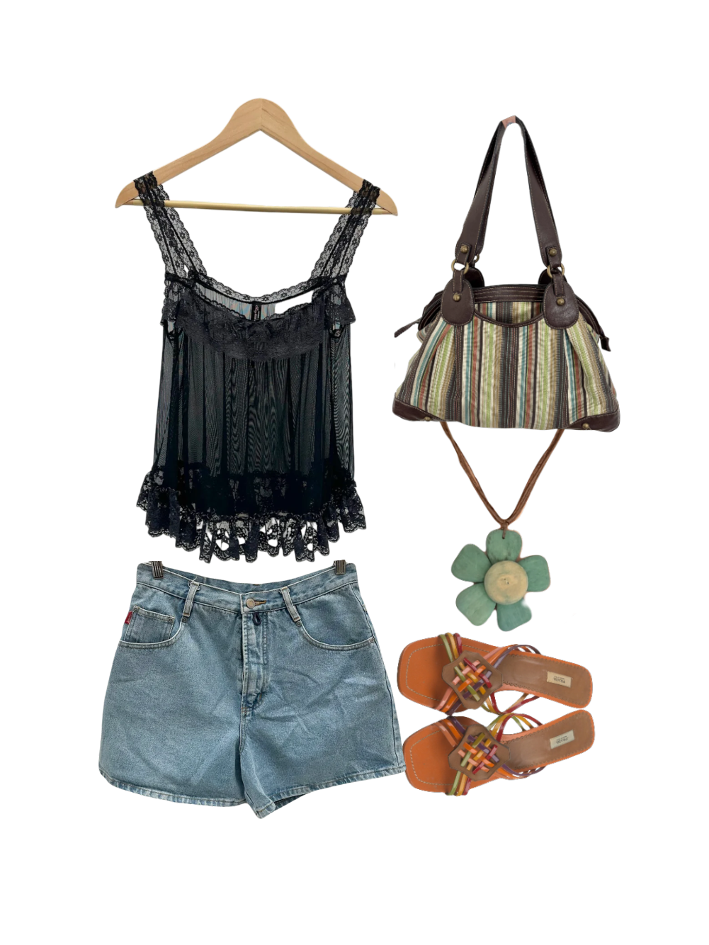 Vintage Dainty Babydoll Lace Top (S/M)