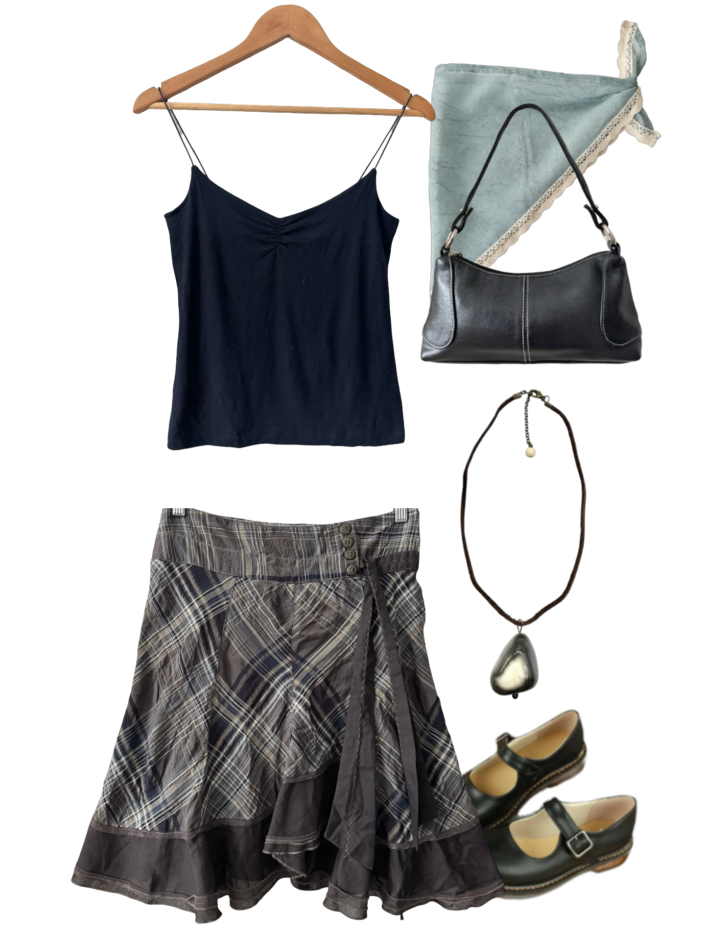 Vintage Y2K Schoolgirl Plaid Fluted Skirt (XS)