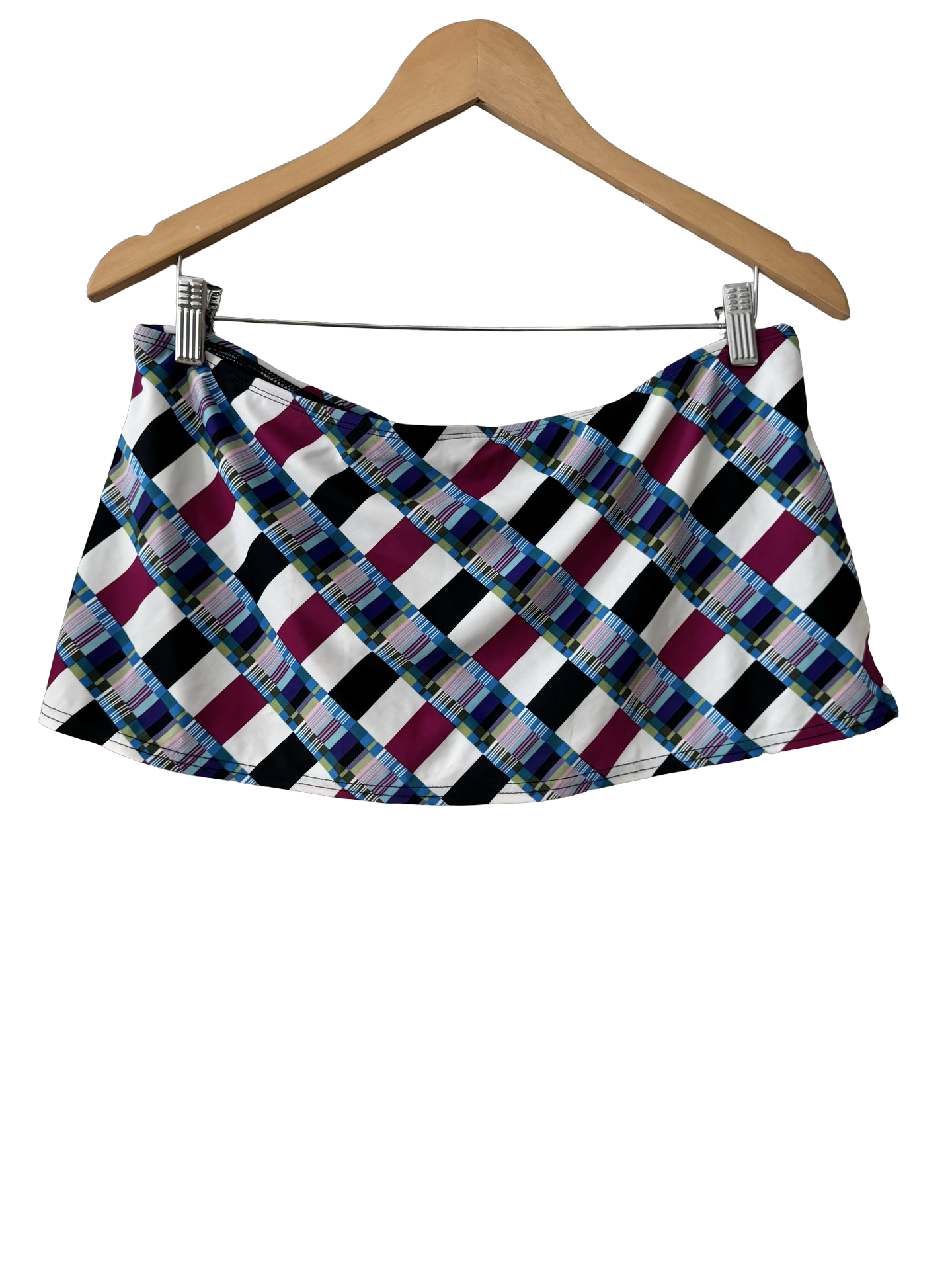 Vintage 90s Candy Plaid Micro Skort  (M)