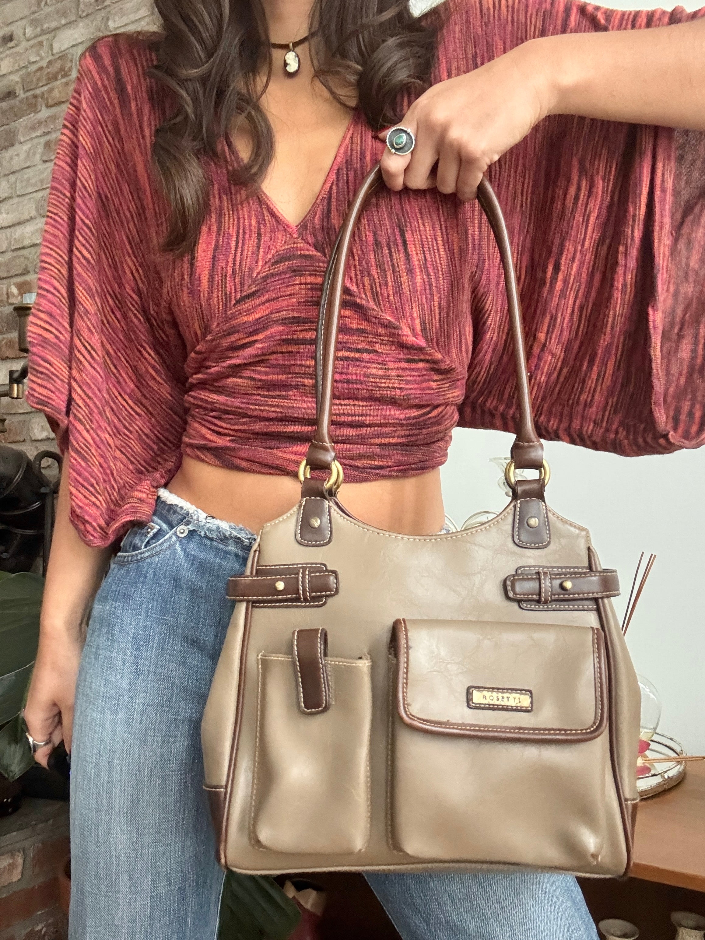 Vintage Y2K Coffee Run Pocket Bag